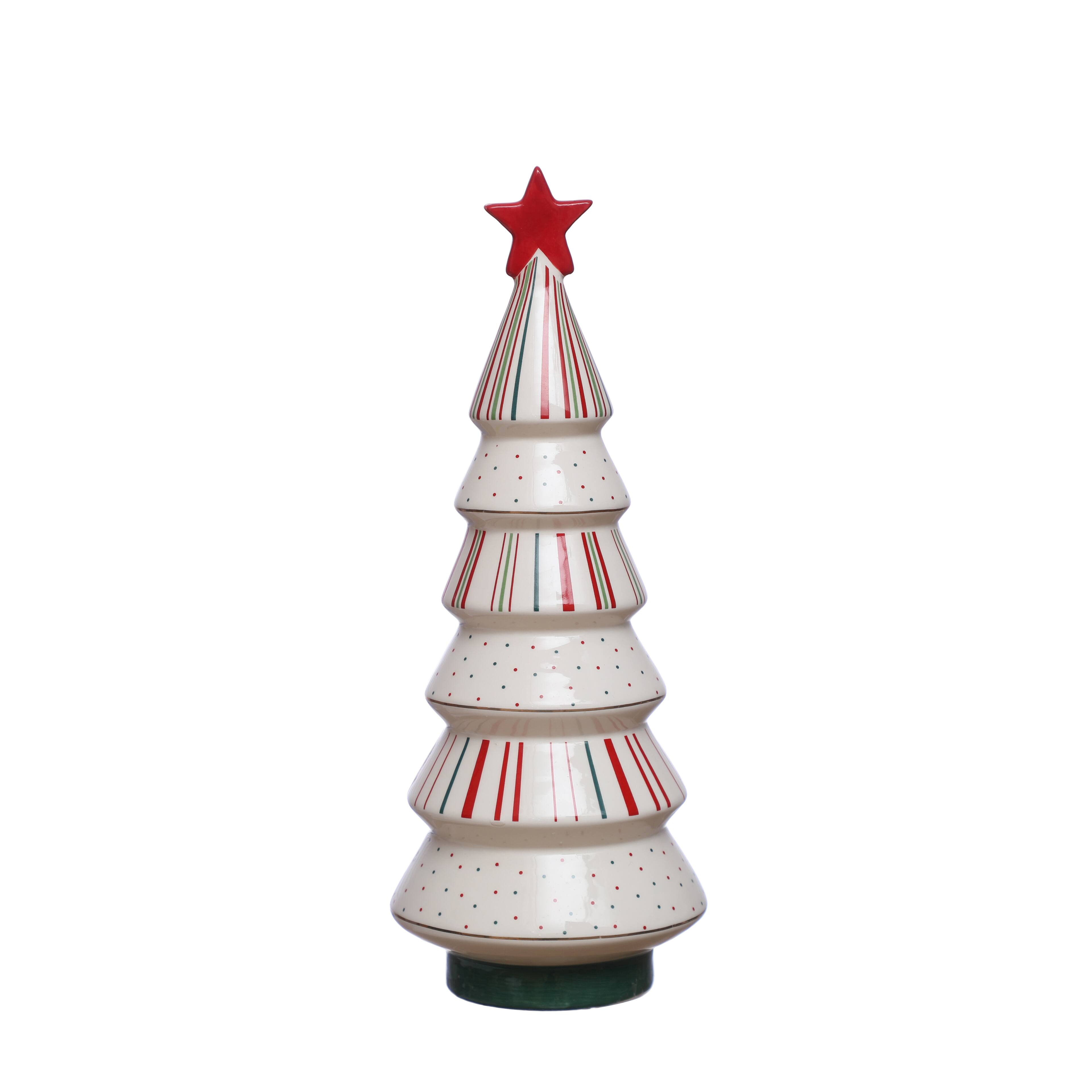 Sapin de table d&#xE9;coratif en c&#xE9;ramique blanche de 31,4&#xA0;cm d&#x2019;Ashland