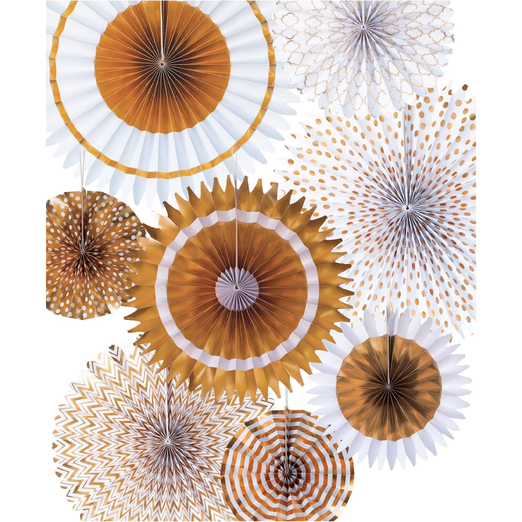 6 Packs: 8 ct. (48 total) Gold Print Rosette D&#xE9;cor Kit by Celebrate It&#x2122;