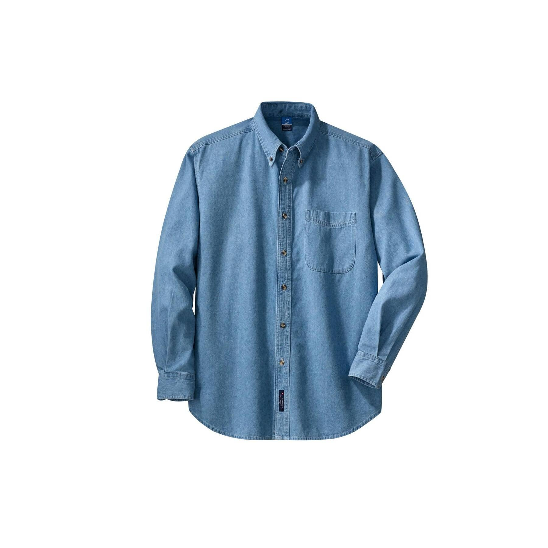 Port & Company® Long Sleeve Value Denim Shirt | Michaels