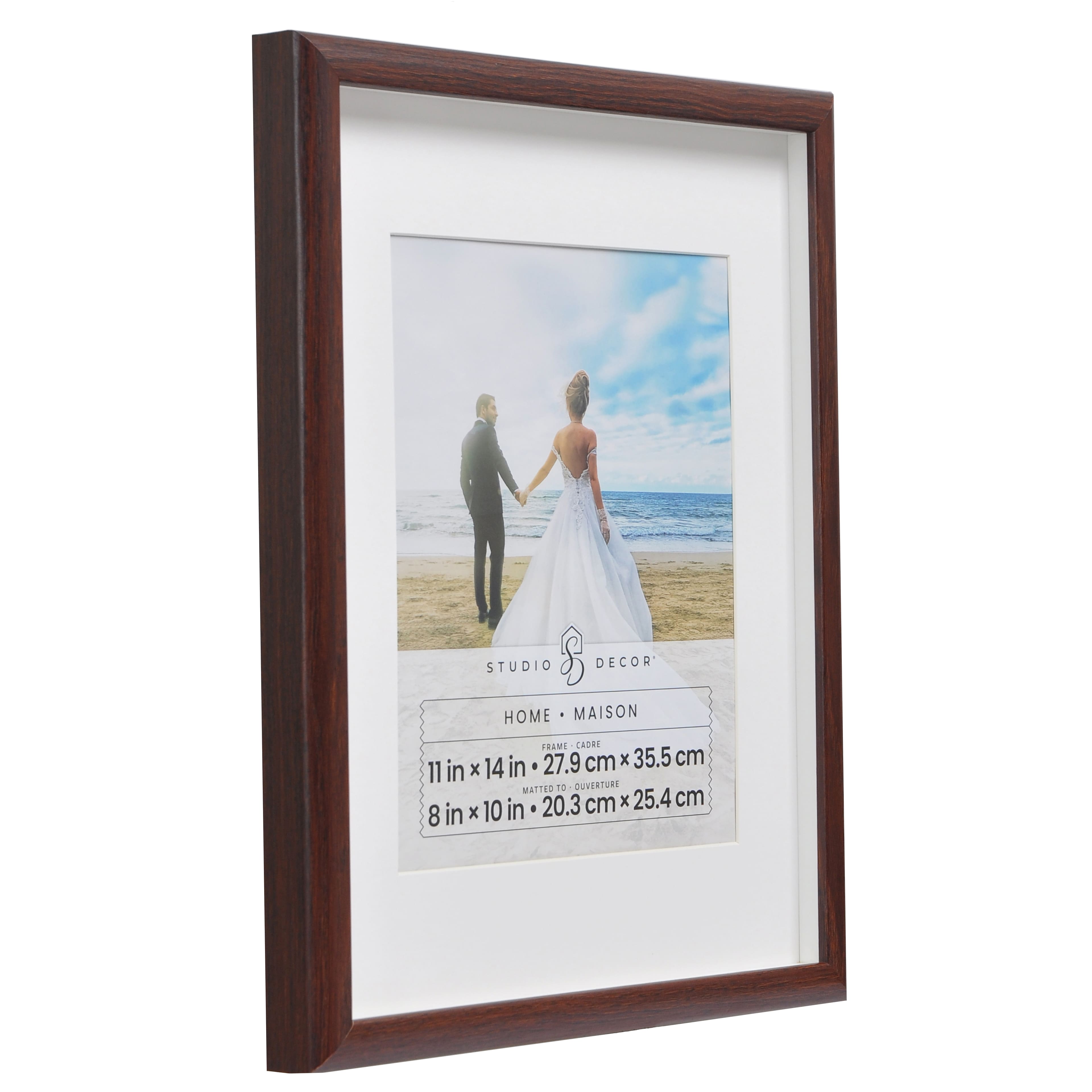 Home Brown Prescott Frame with Mat by Studio D&#xE9;cor&#xAE;