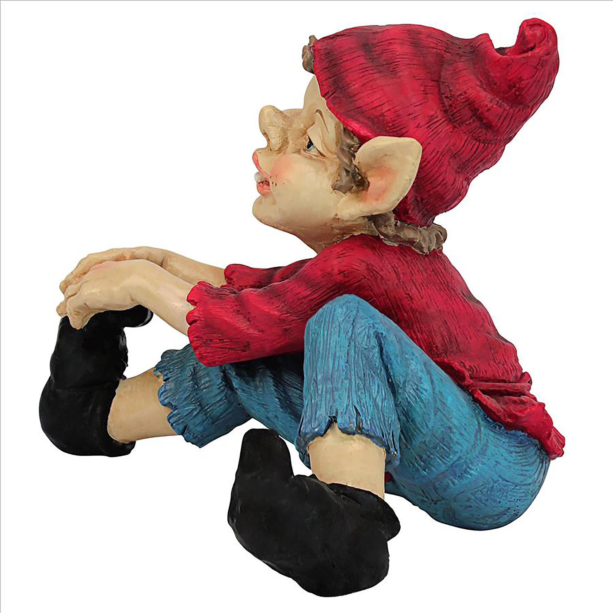 Design Toscano 9.5&#x22; Squeegee the Eccentric Elf Garden Gnome Statue