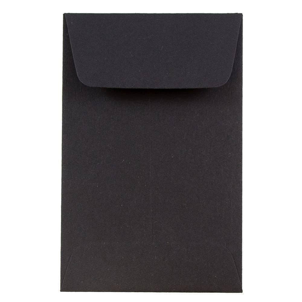 JAM Paper 2.25" x 3.5" Smooth Black Coin Business Envelopes, 50ct.