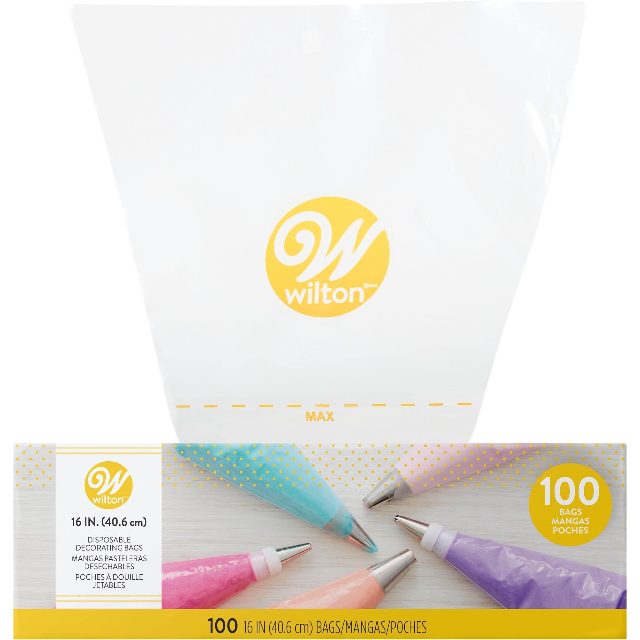 Wilton&#x2122; 16&#x22; Disposable Plastic Decorating Bags, 100ct.