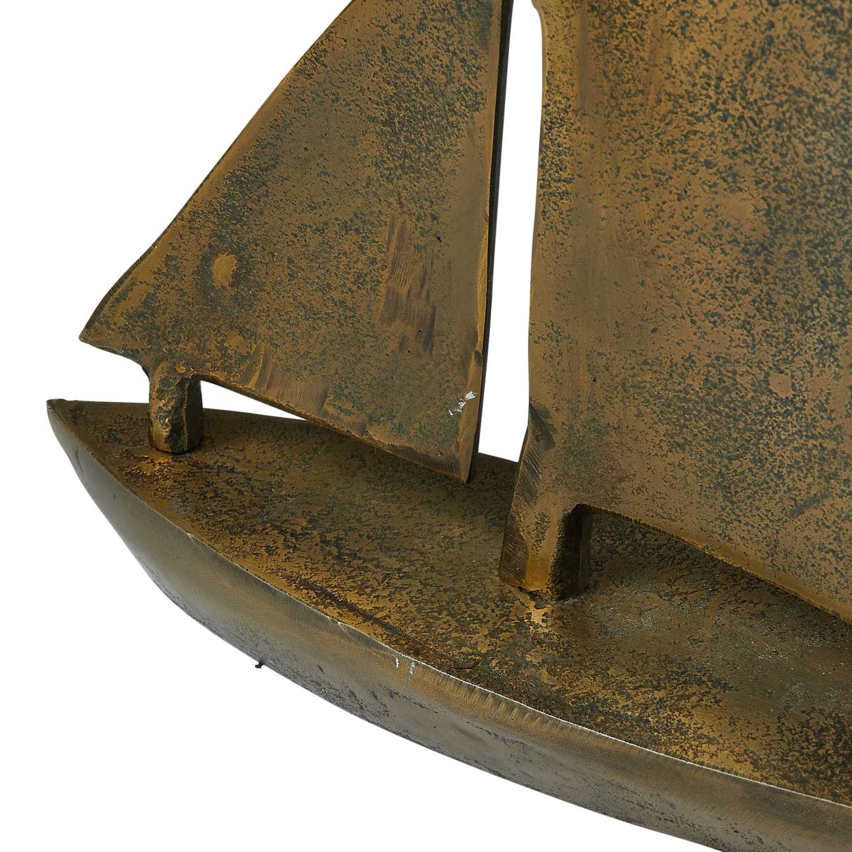Hello Honey&#xAE; 19&#x22; Antique Brass Decorative Aluminum Sail Boat