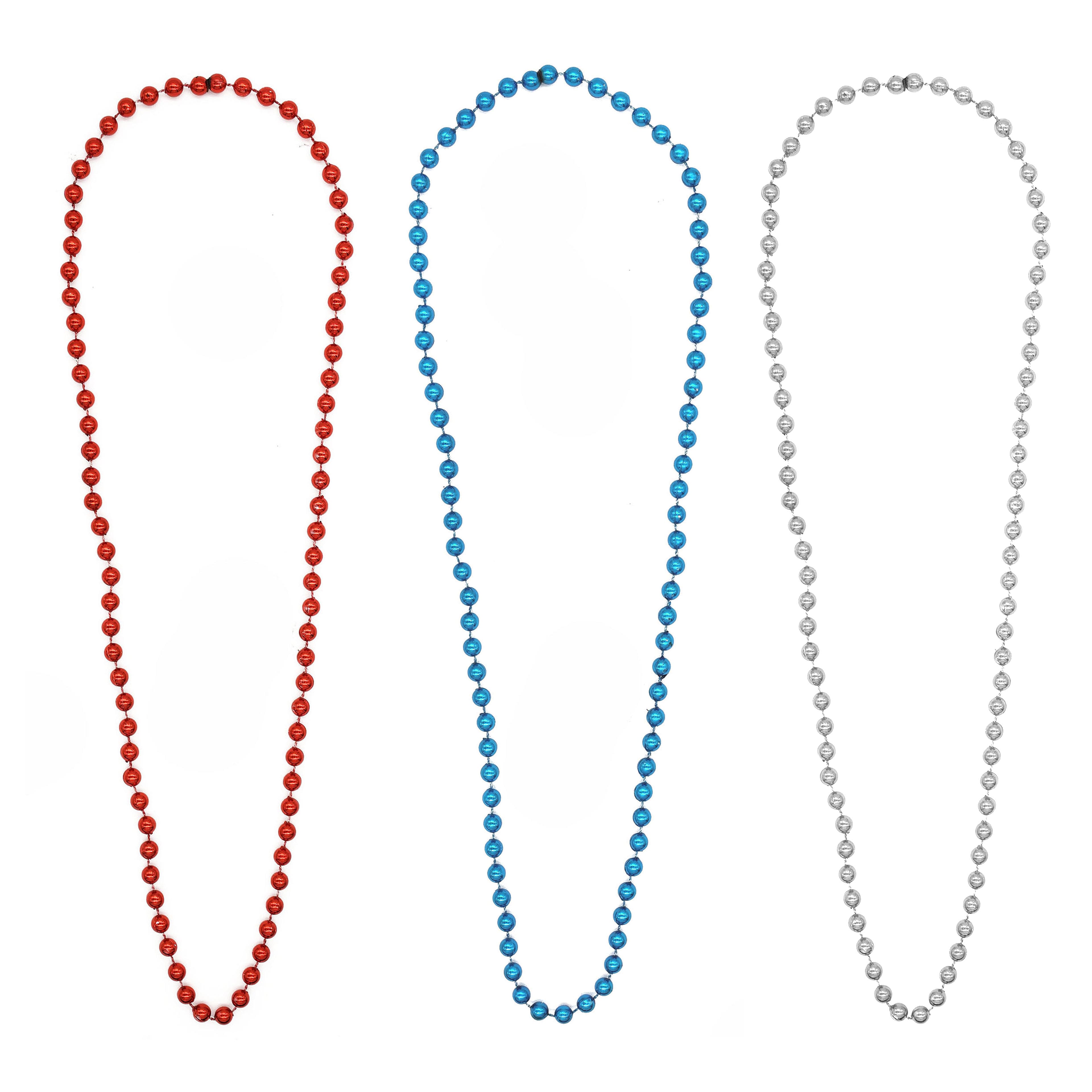 Red, White &#x26; Blue Bead Necklaces, 3ct. by Celebrate It&#x2122;