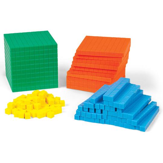 hand2mind Plastic Differentiated Base Ten Blocks Set, 121ct. | Michaels
