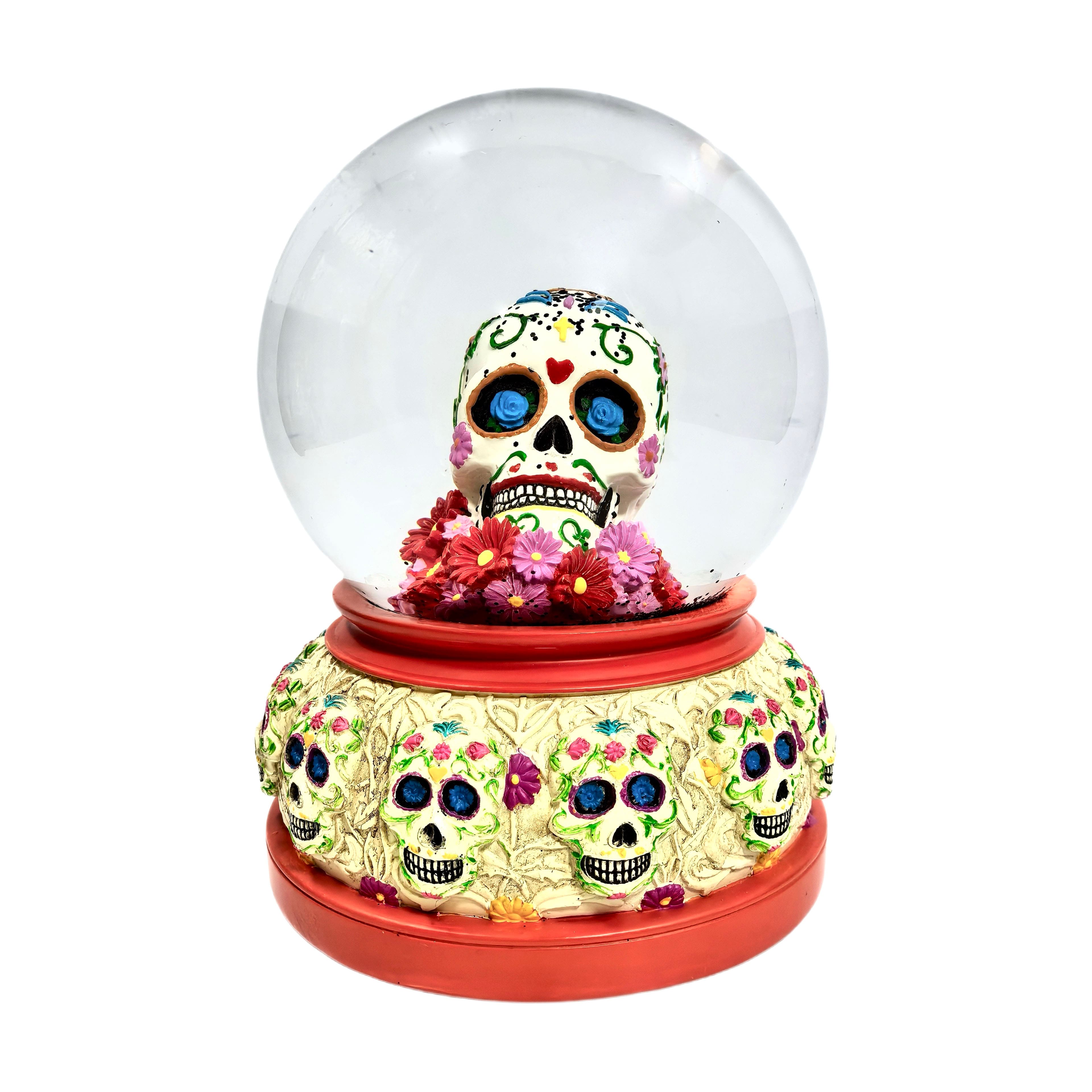 6.75&#x22; Sugar Skull Musical Water Globe by Ashland&#xAE;