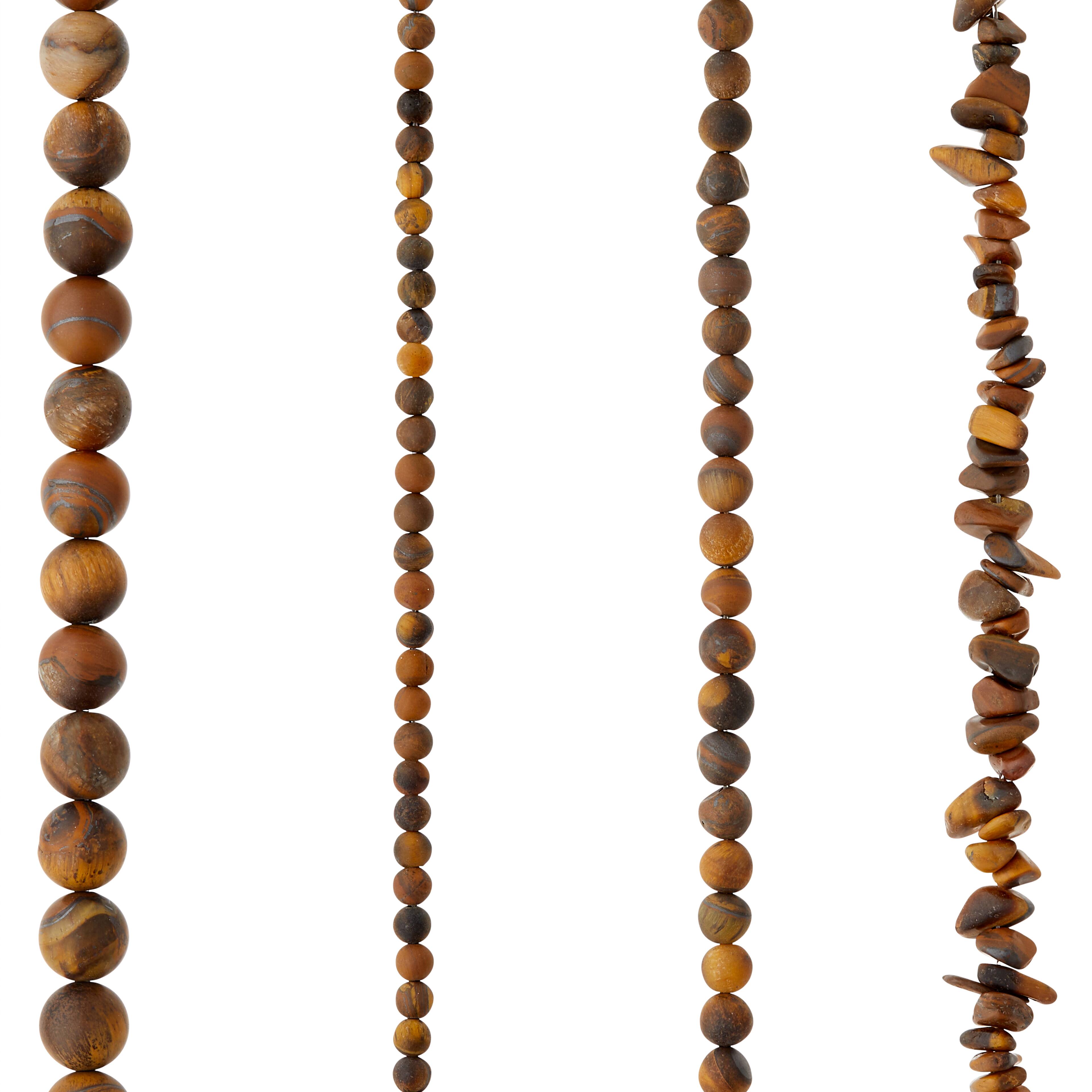 Matte Brown Tiger&#x27;s Eye Stone Beads by Bead Landing&#x2122;
