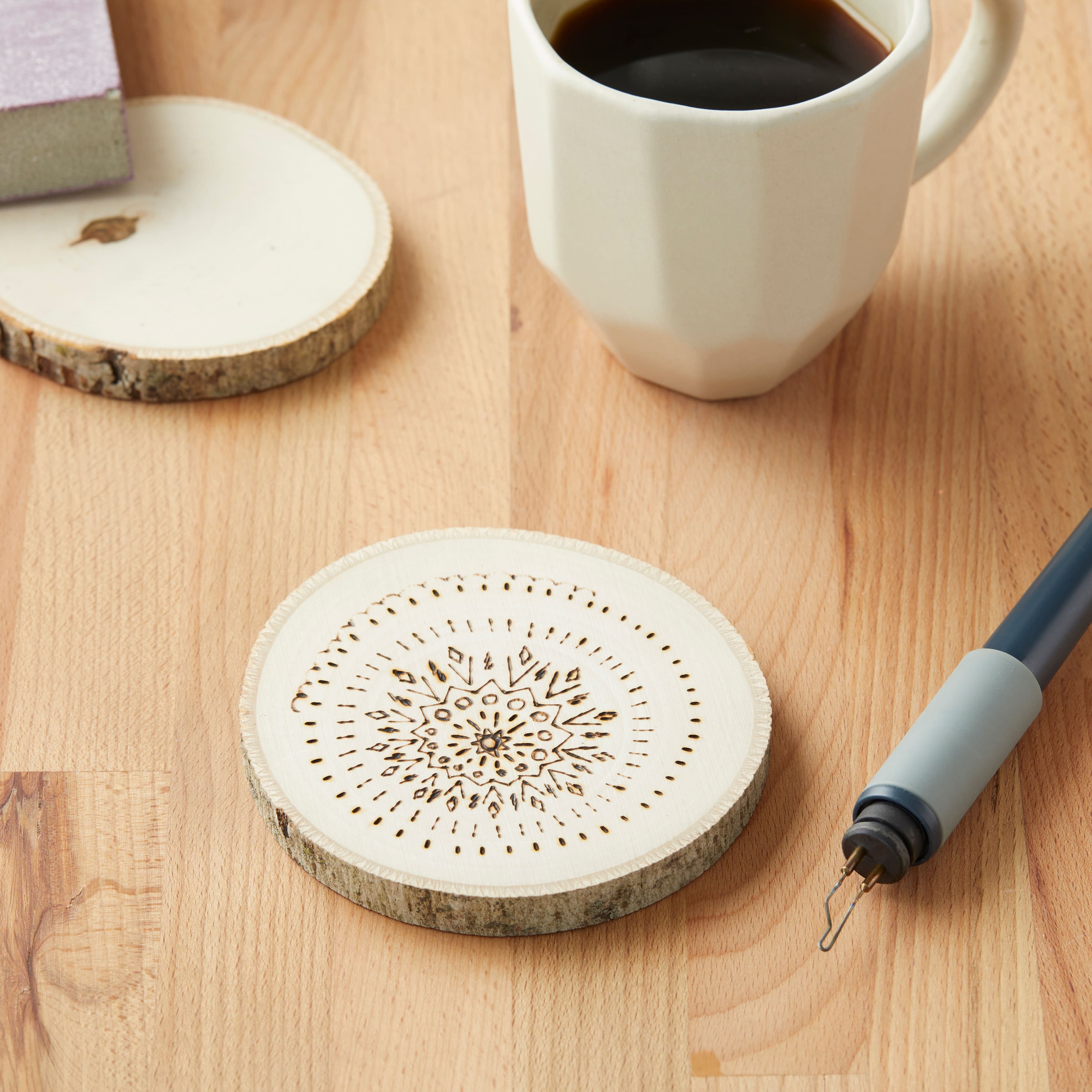 8 Pack: Basswood Coaster by Make Market&#xAE;