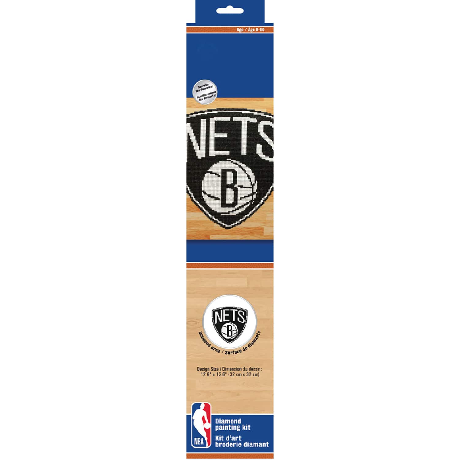 Camelot® Dots Intermediate NBA Brooklyn Nets Diamond Painting Kit
