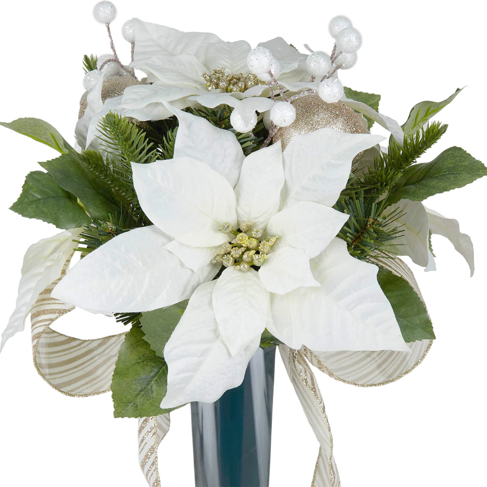 White Poinsettia Remembrance Cone by Ashland&#xAE;
