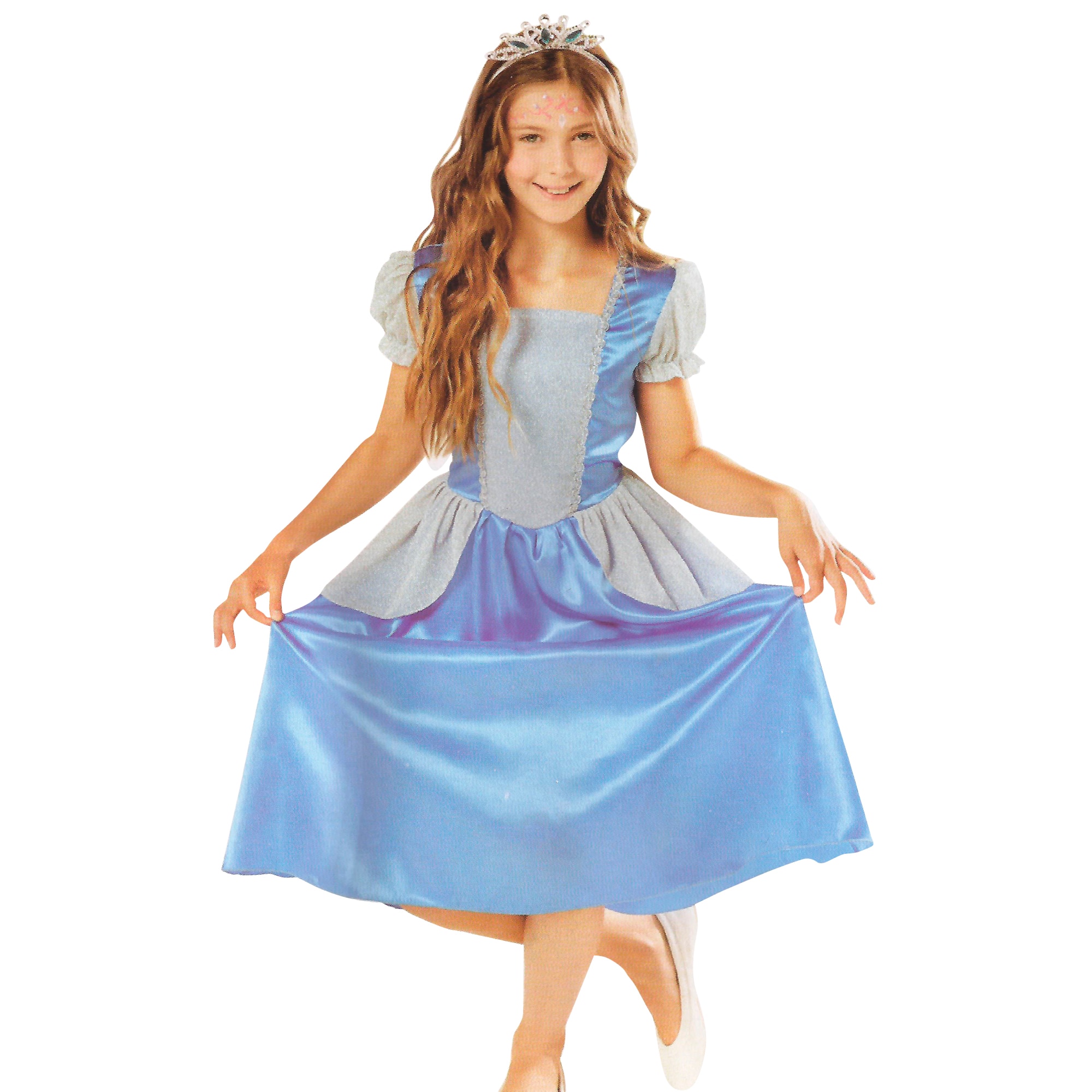 Blue &#x26; Silver Princess Girl Costume