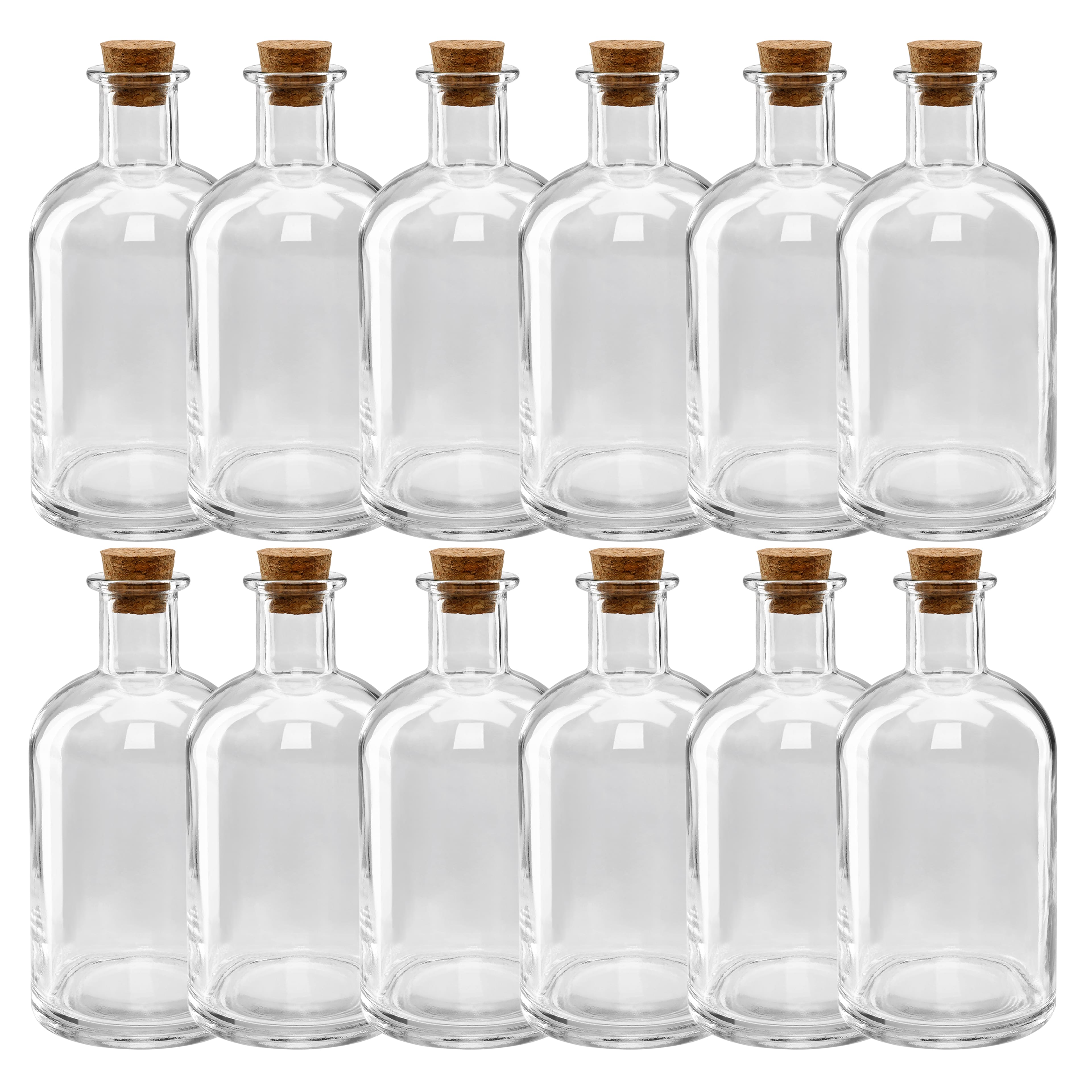 Ashland® Glass Milk Bottles with Lids, 6 Pack