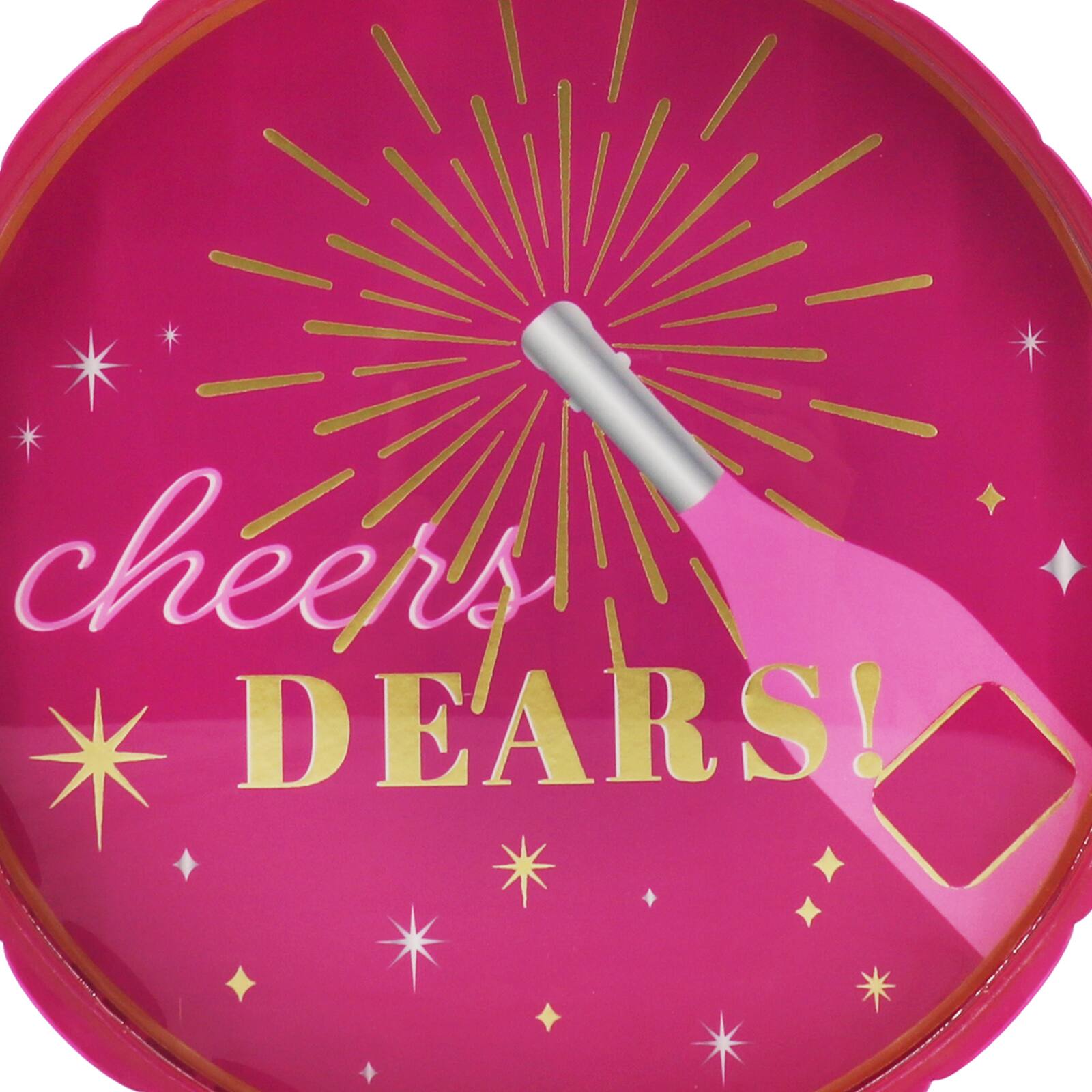 11&#x22; Pink Cheers Dears Metal Tabletop Tray by Ashland&#xAE;