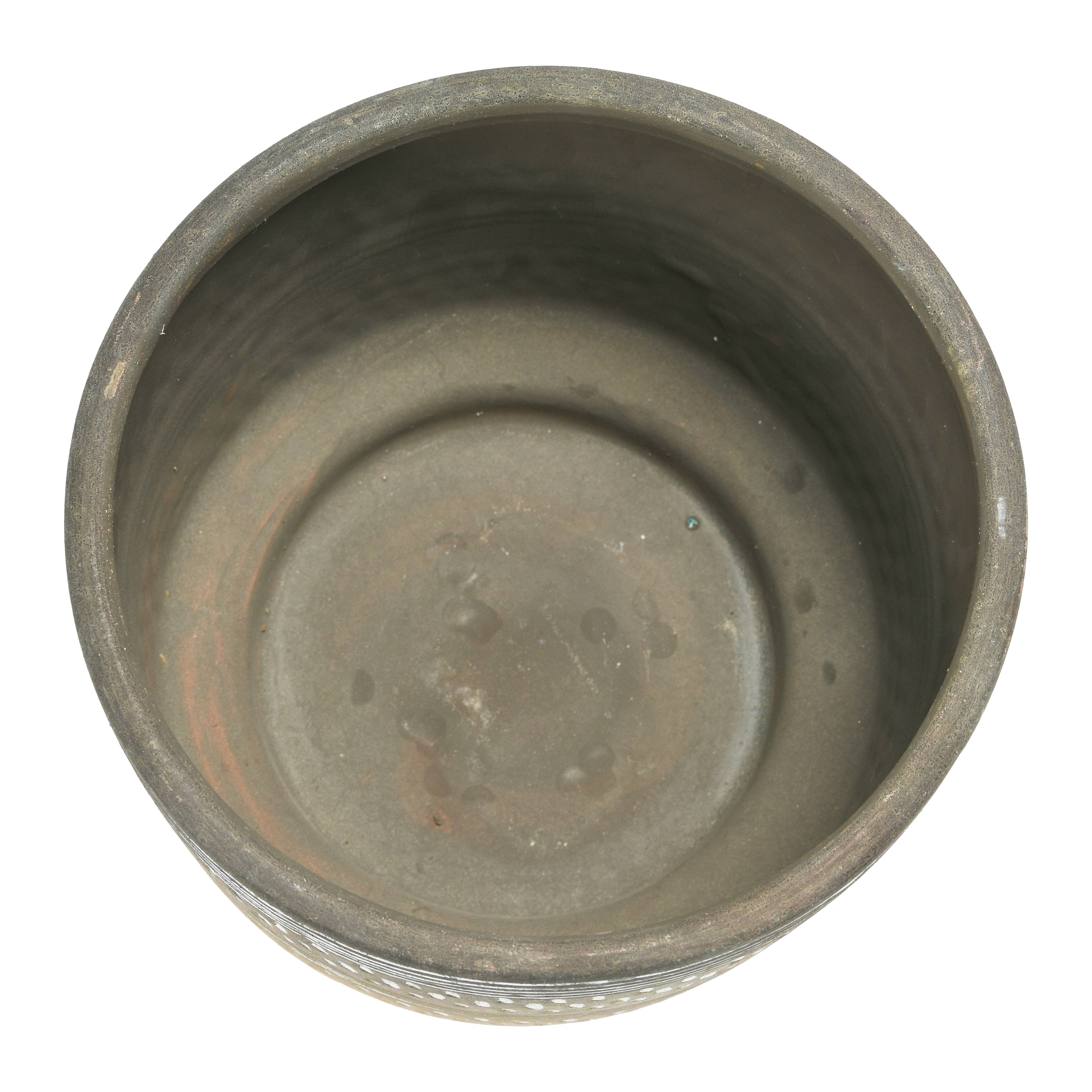 Hello Honey® 7" Debossed Stoneware Planter