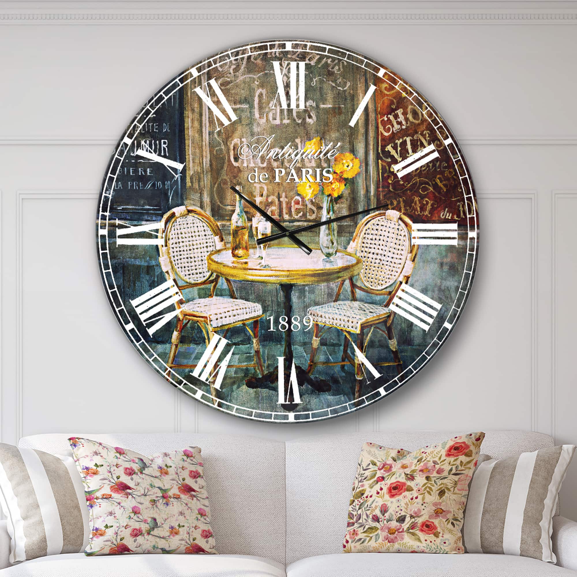 Designart &#x27;French Cafe Traditional Wall Clock