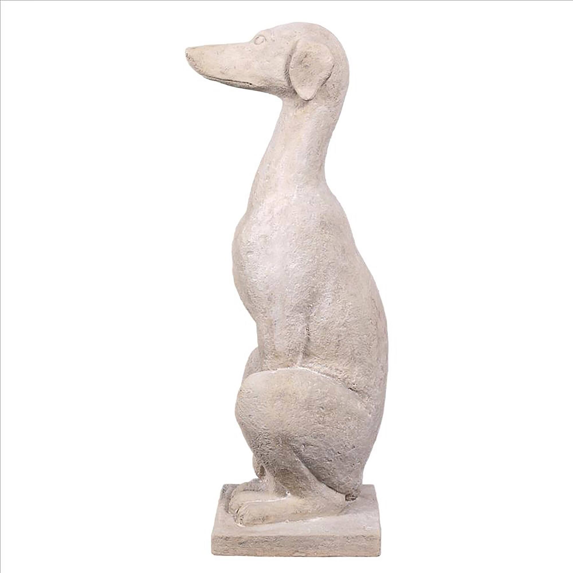Design Toscano 35.5&#x22; Italian Greyhound Art D&#xE9;co Whippet Sentinel Dog Statue