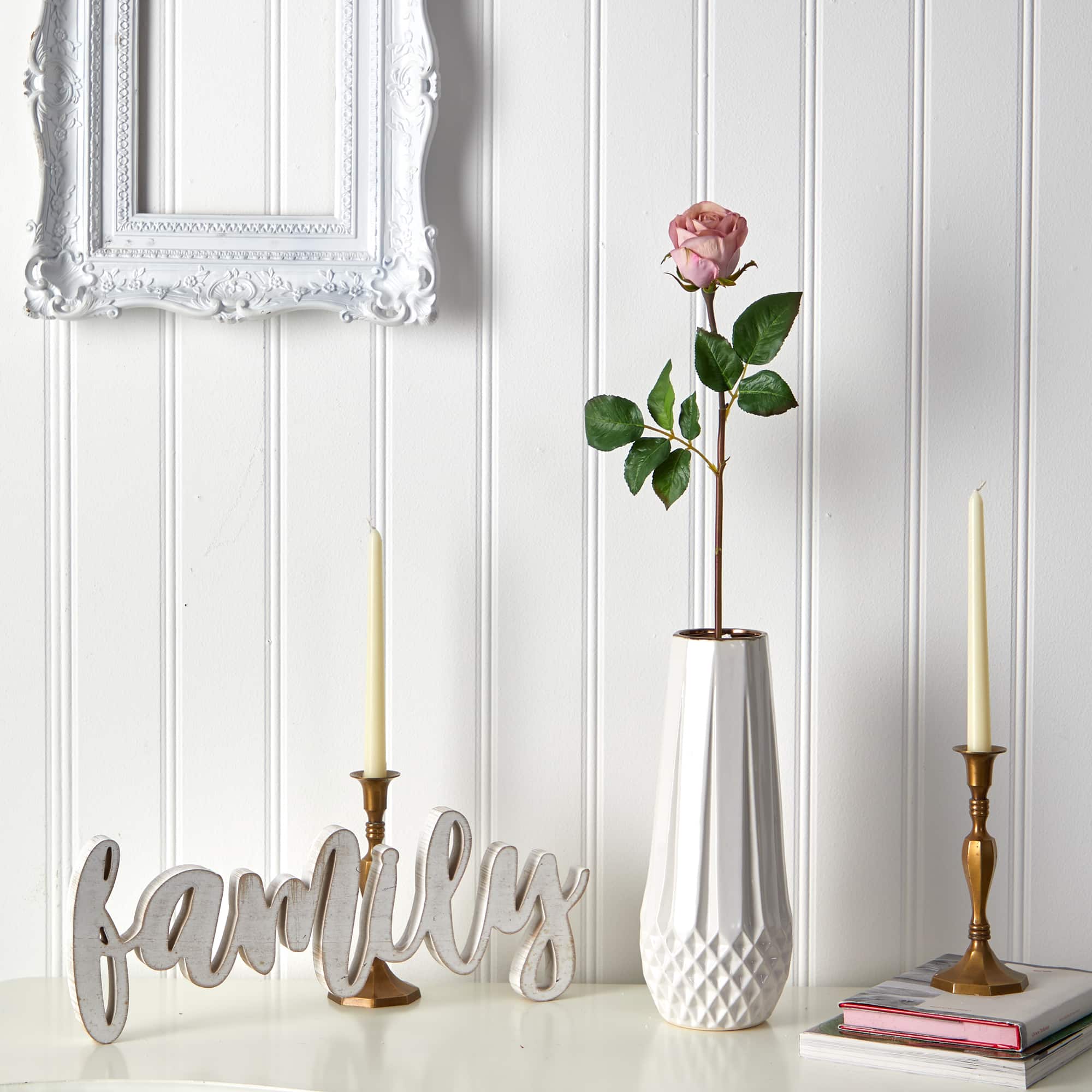 Light Mauve Rose Bud Stem, 6ct.