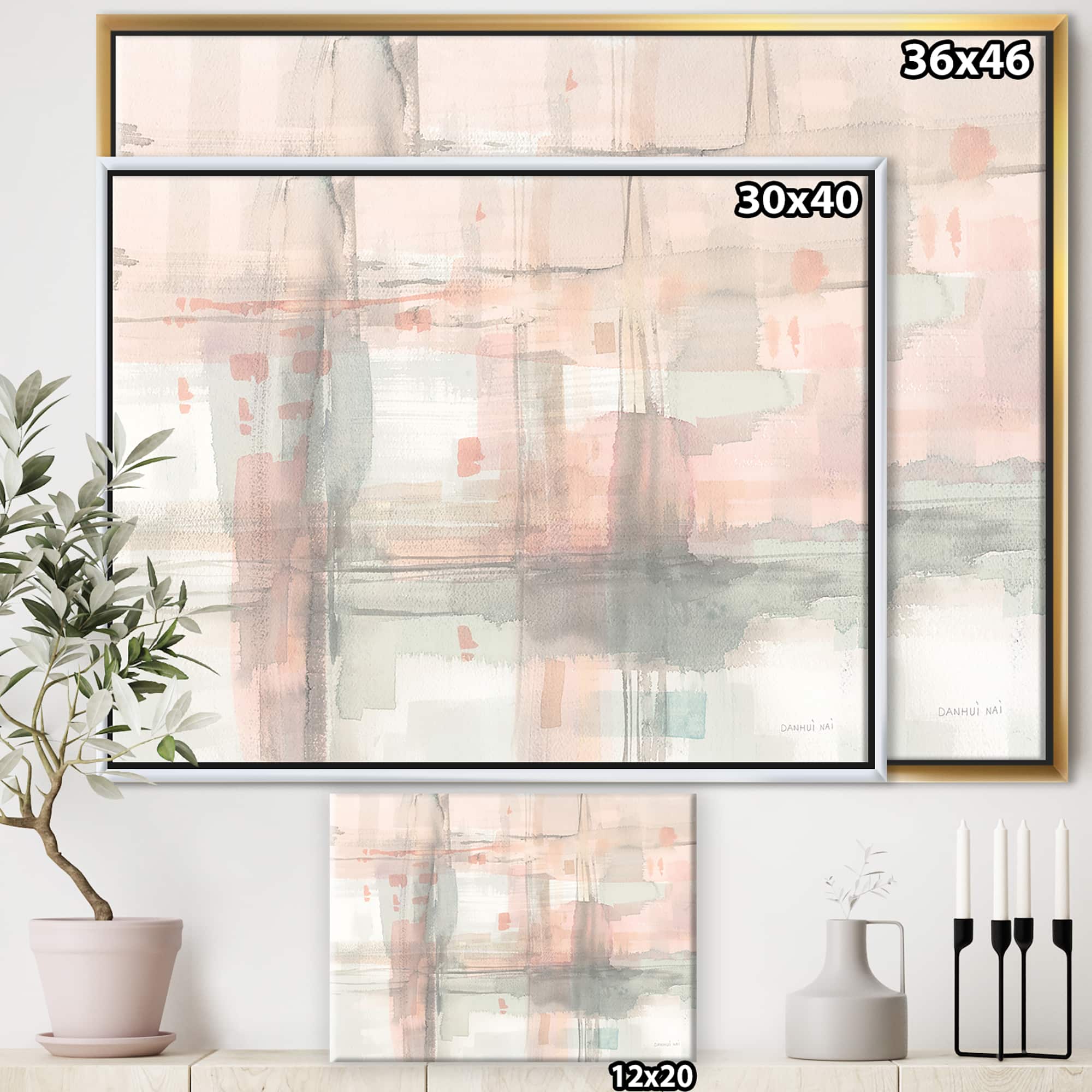 Designart - Intersect II Grey