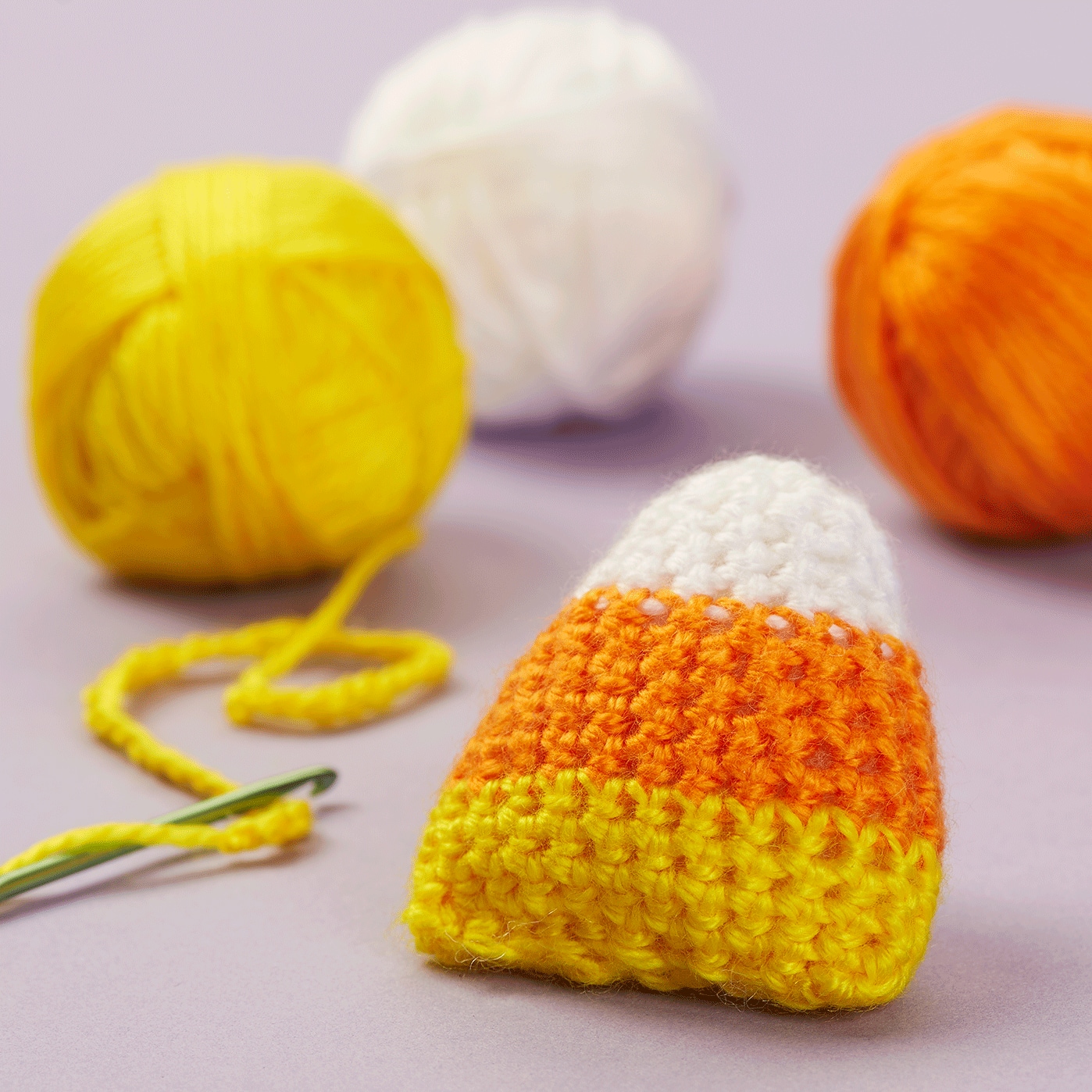 Crochet. Halloween Candy corn earrings Fall