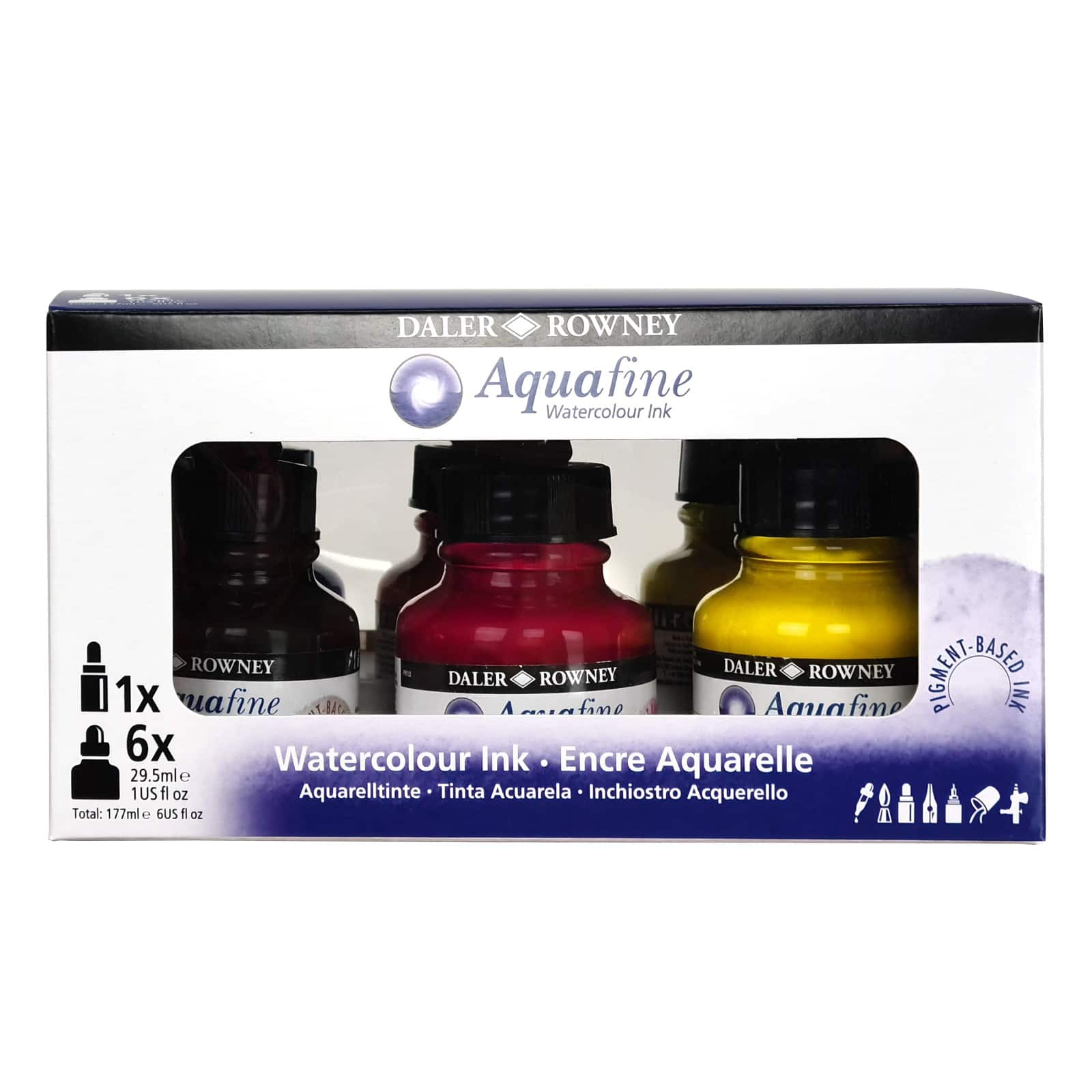 Daler-Rowney Aquafine Watercolor Ink Introduction Set, 6ct.