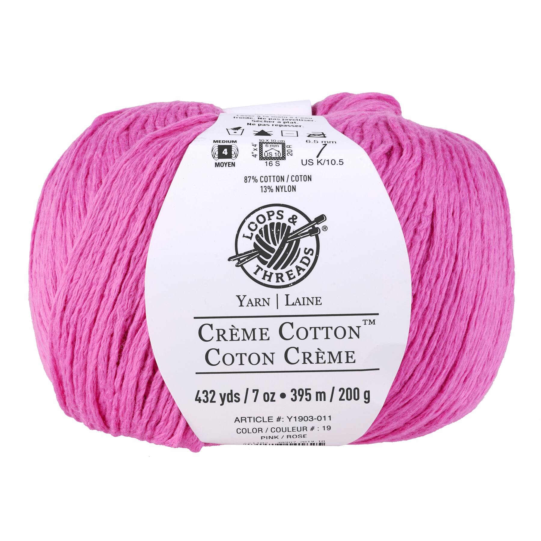 Crème Cotton™ Yarn by Loops & Threads® Michaels