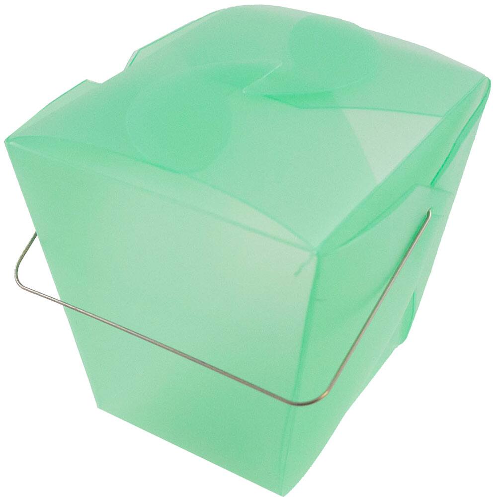 JAM Paper Green Large Plastic Chinese Takeout Container, 60ct.