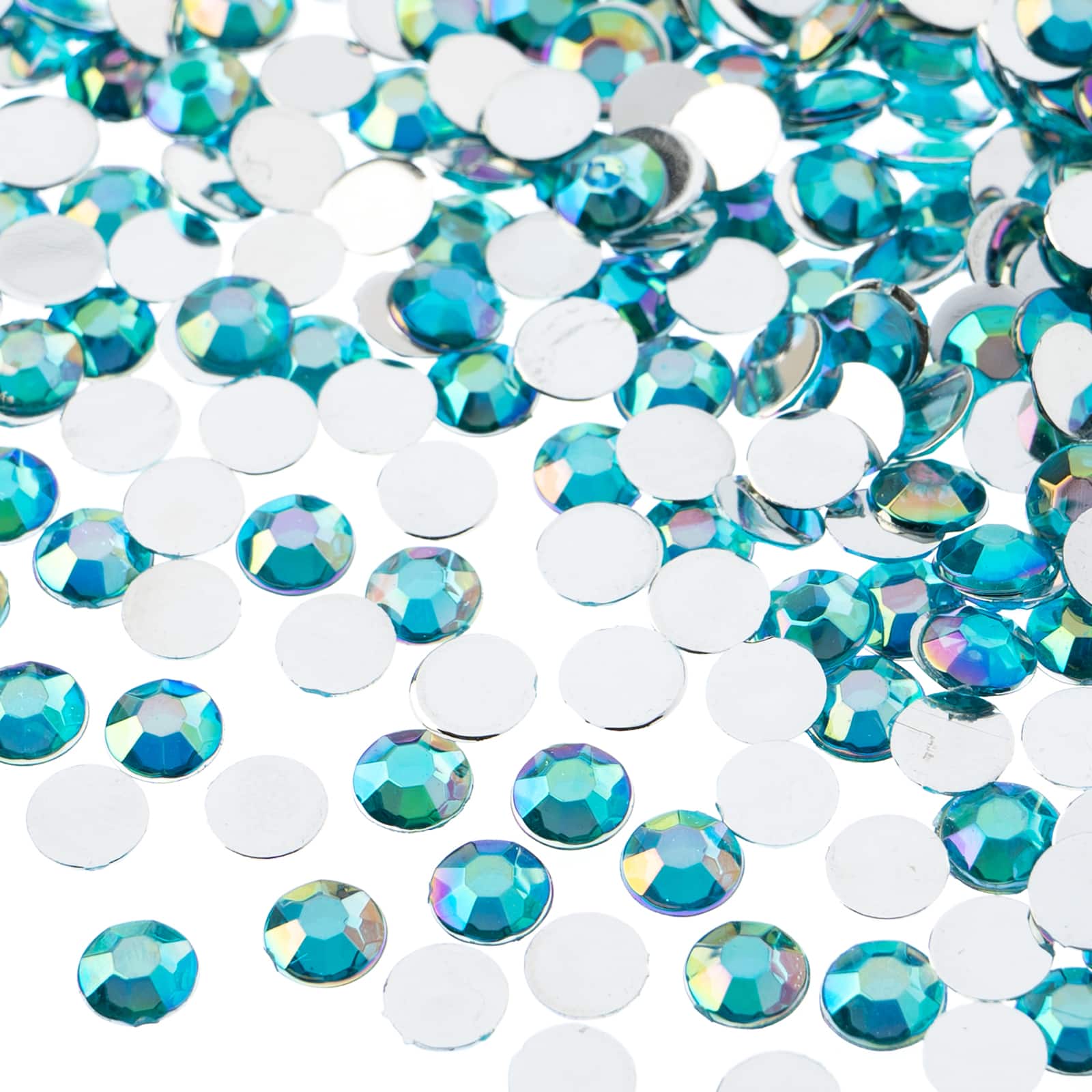 John Bead 6mm Acrylic Round Flat Back Rhinestones, 1,000ct.