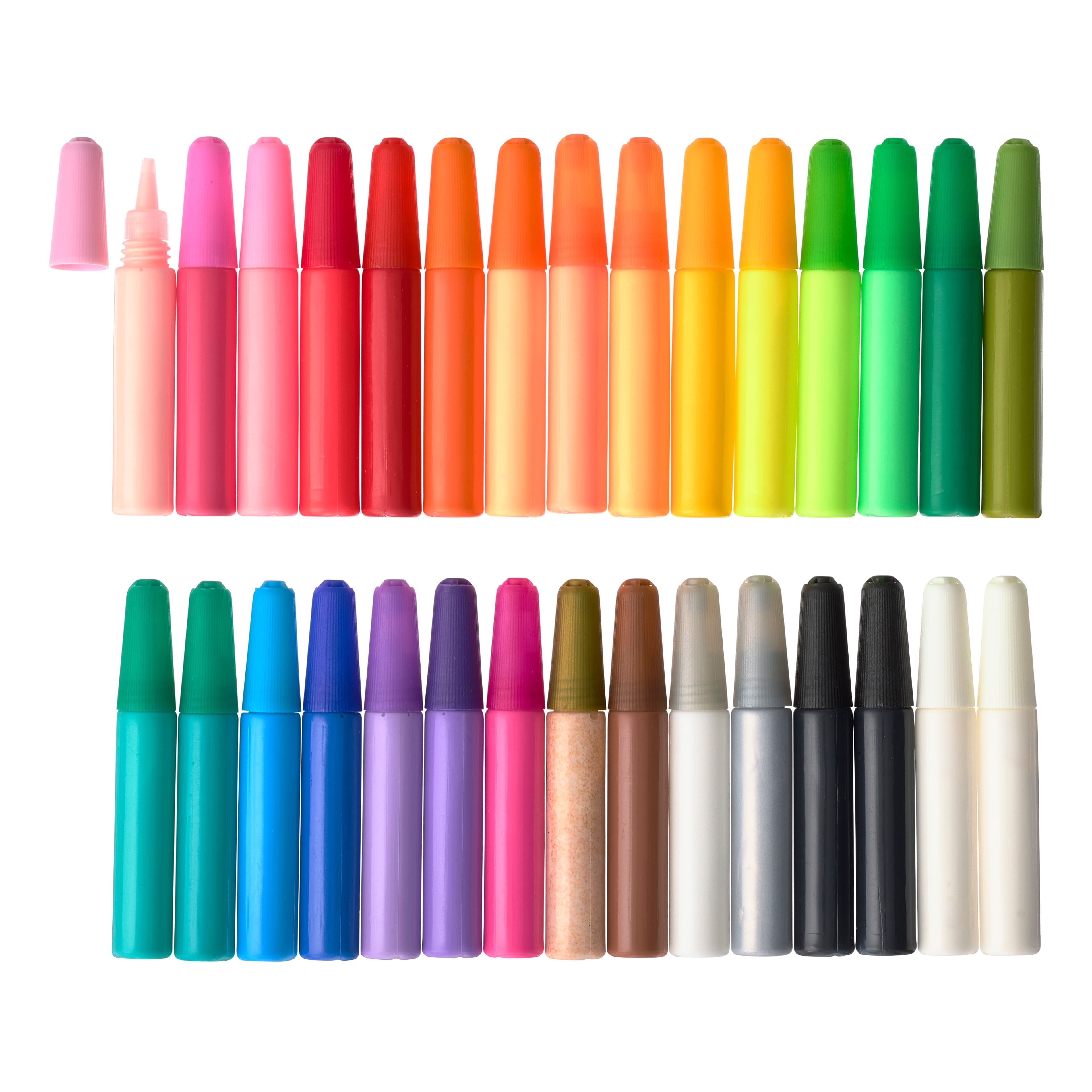 12 Packs: 30 ct. (360 total) Tulip&#xAE; Dimensional Fabric Paint Mini Writers&#x2122;