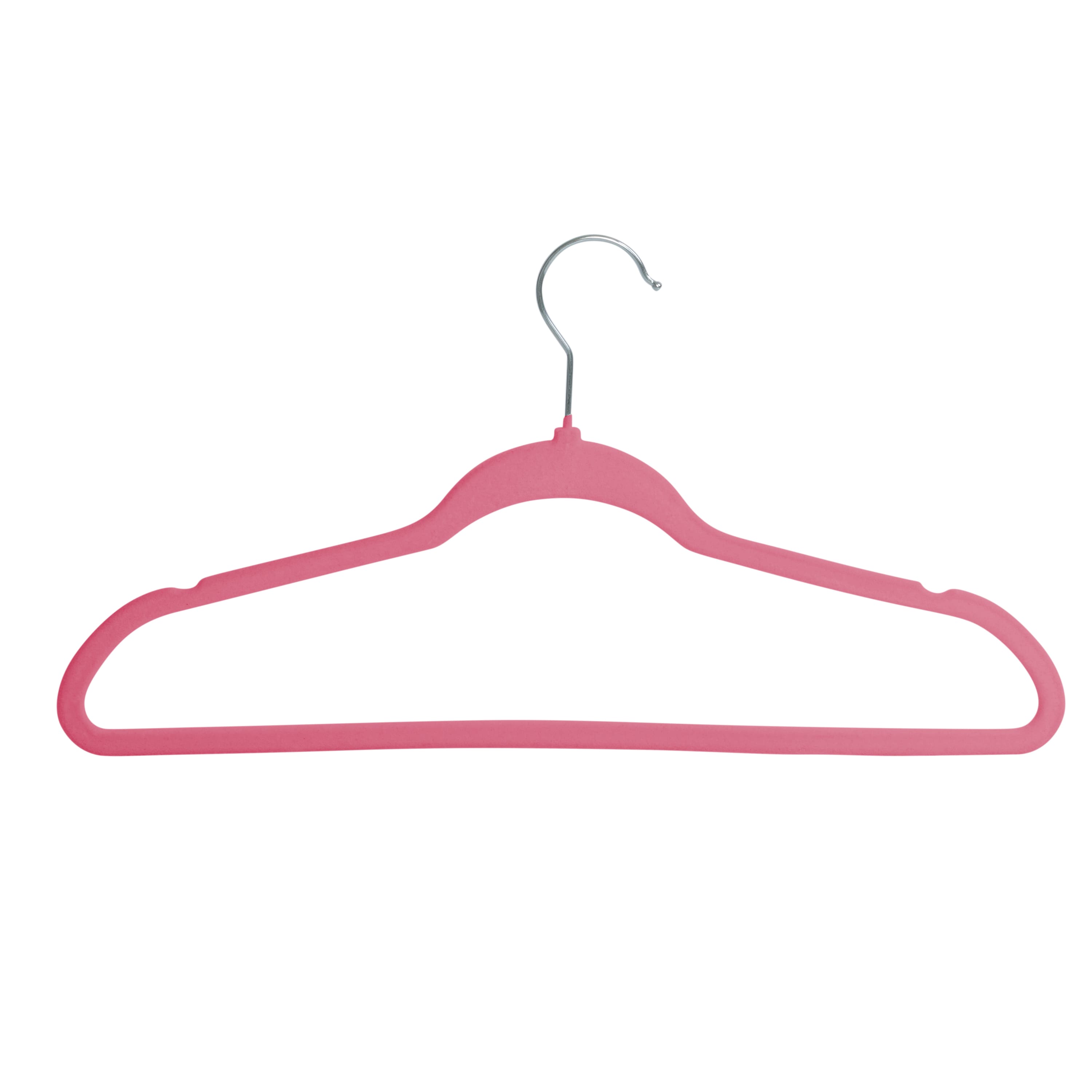 White Slim-Profile Non-Slip Velvet Hangers