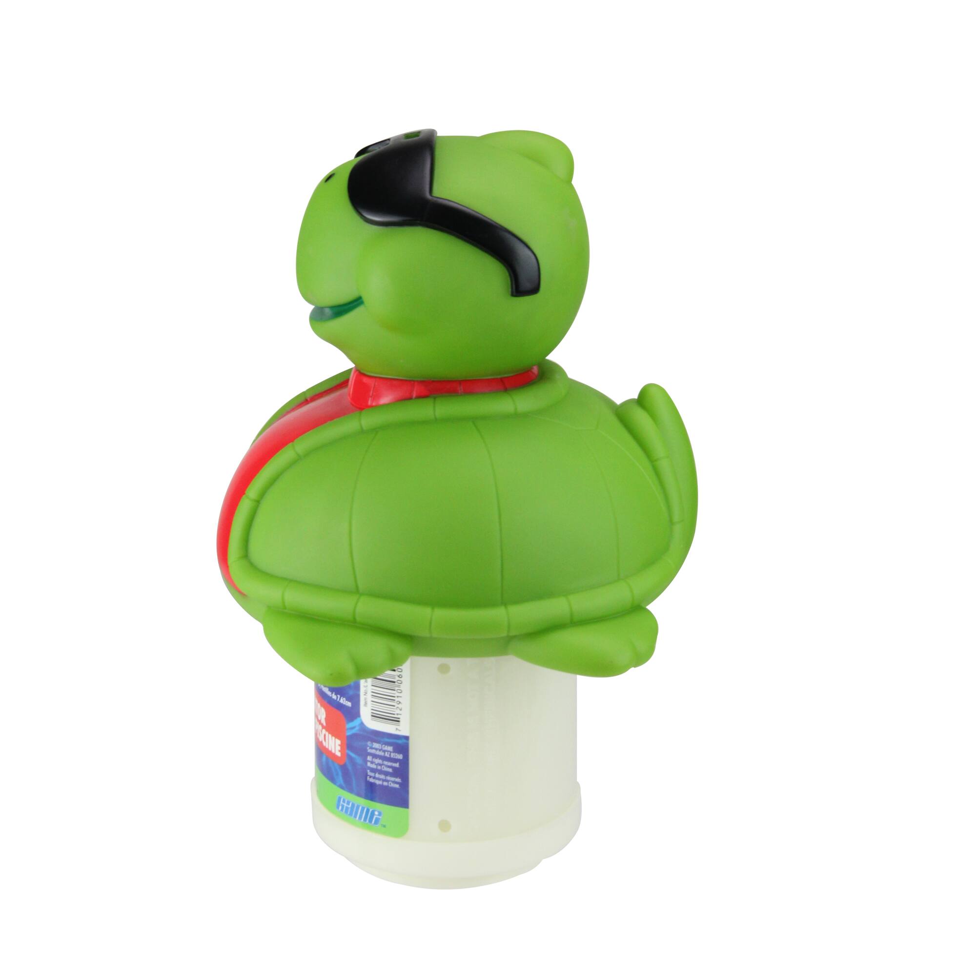 11.5&#x22; Green Turtle with Sunglasses Floating Pool Chlorine Dispenser