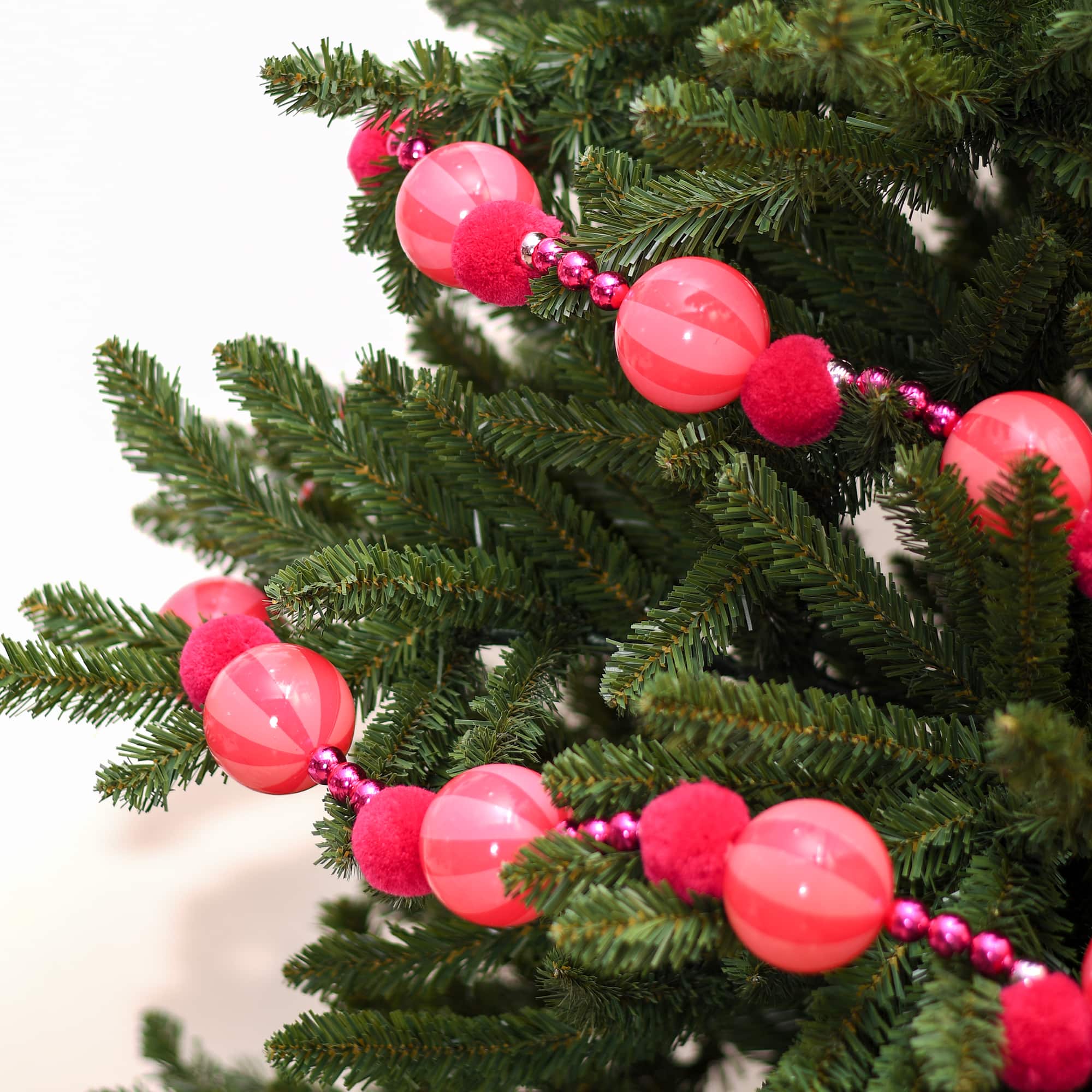 6ft. Pink Candy Pom Pom Garland by Ashland&#xAE;