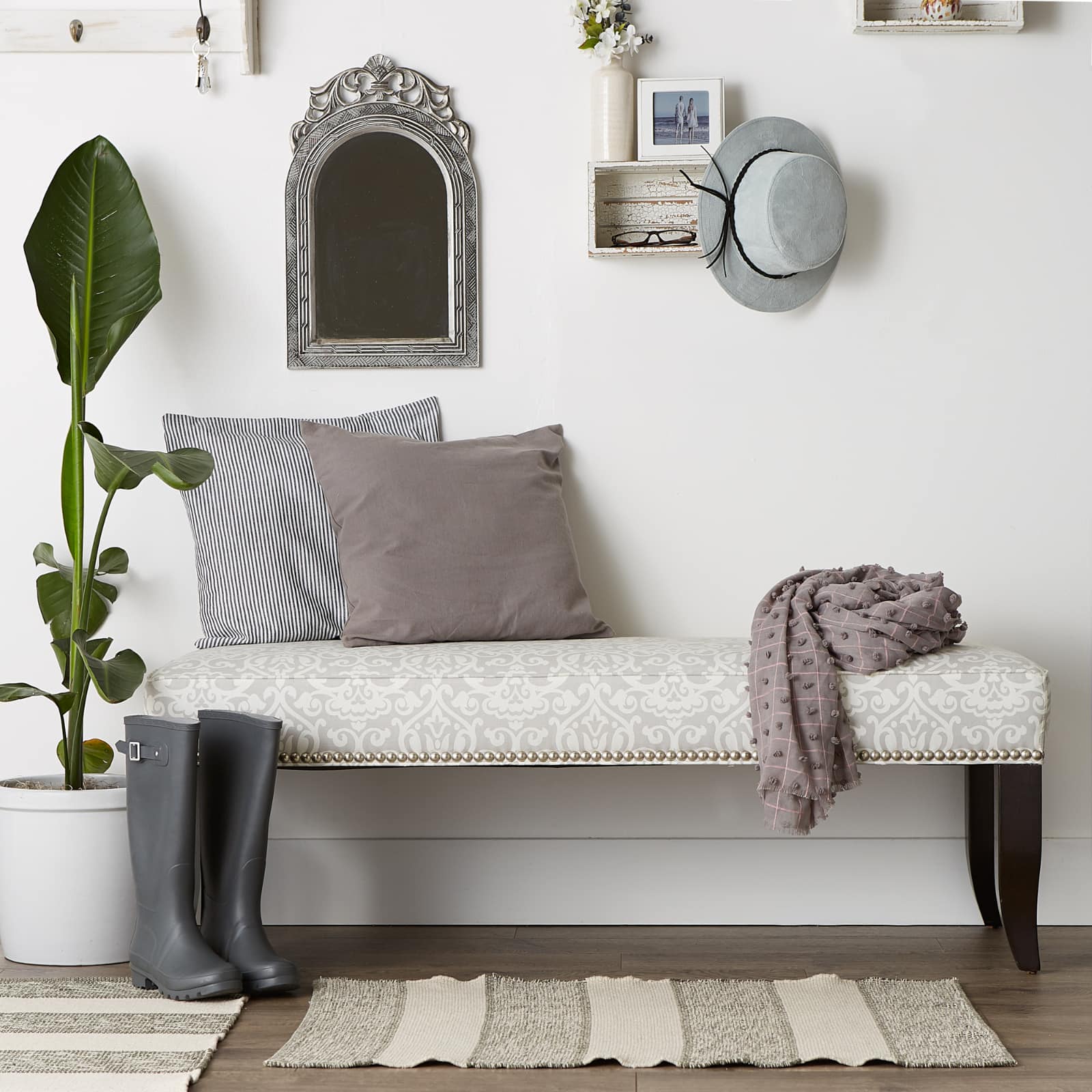 DII® Artichoke Variegated Stripe Recycled Yarn Rug Set, 2ft. x 3ft.