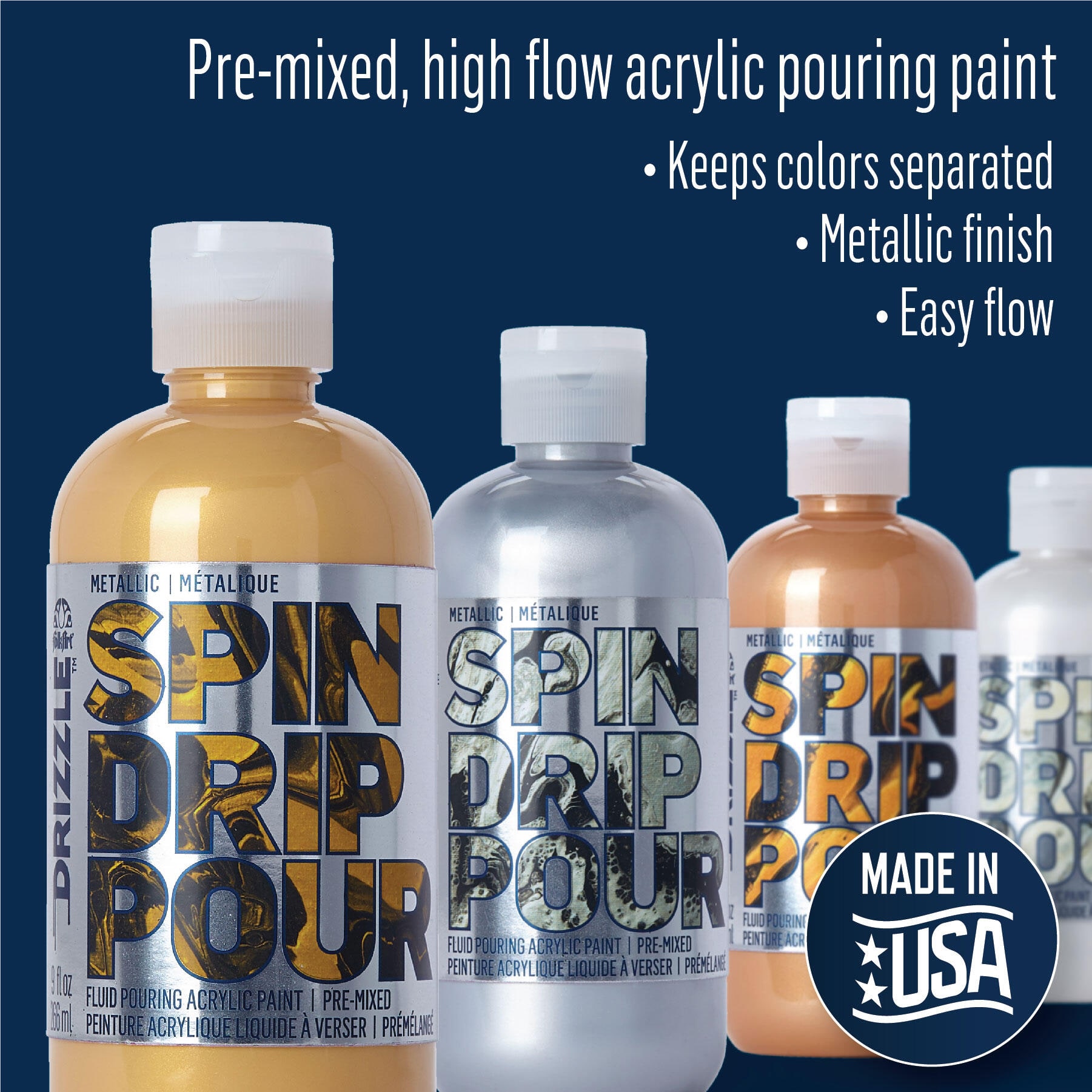 FolkArt&#xAE; Drizzle&#x2122; Pre-Mixed Acrylic Pouring Paint, 9oz.