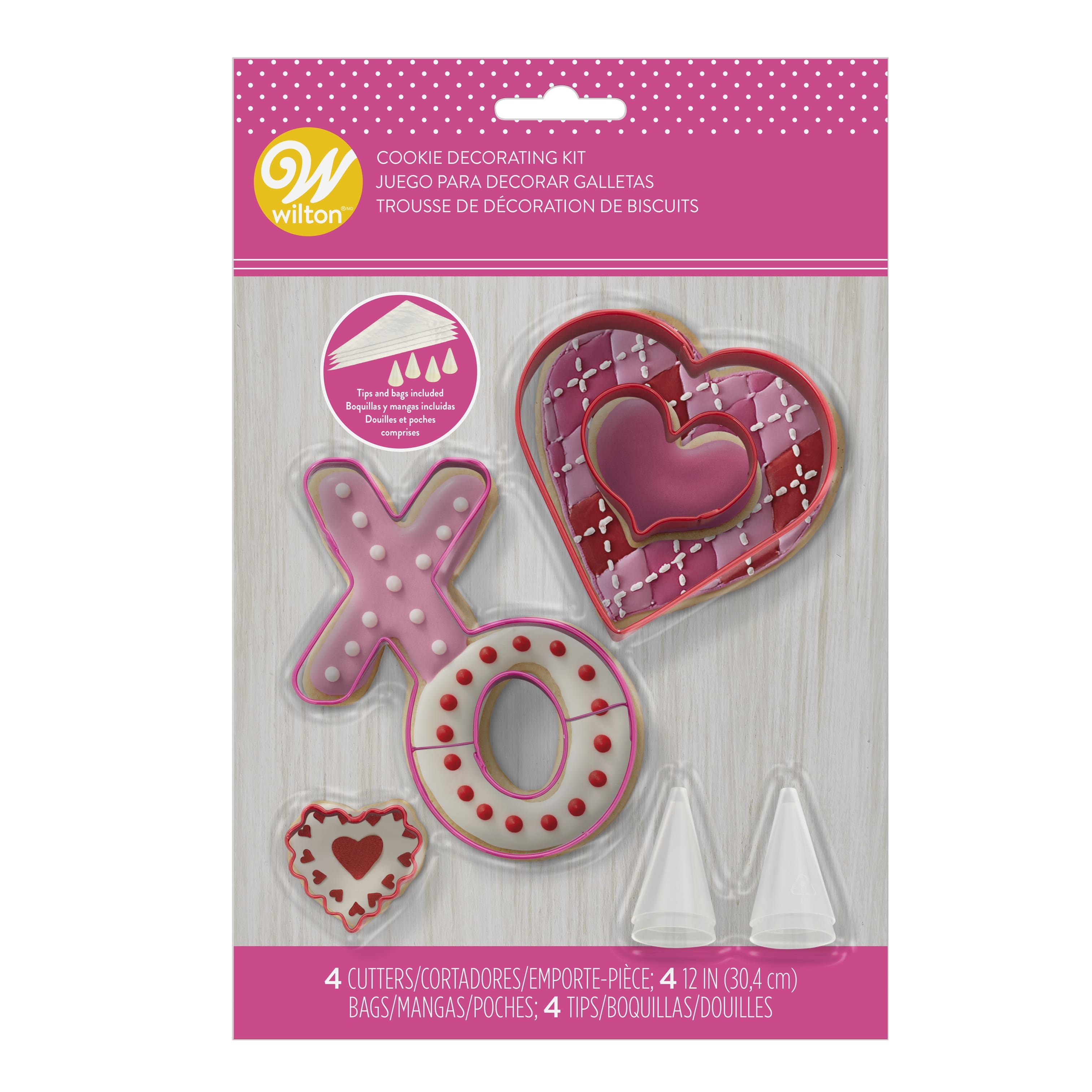 Set of 6 Vintage Wilton Heart Valentines Cookie Cutters in Graduated Sizes  NOS