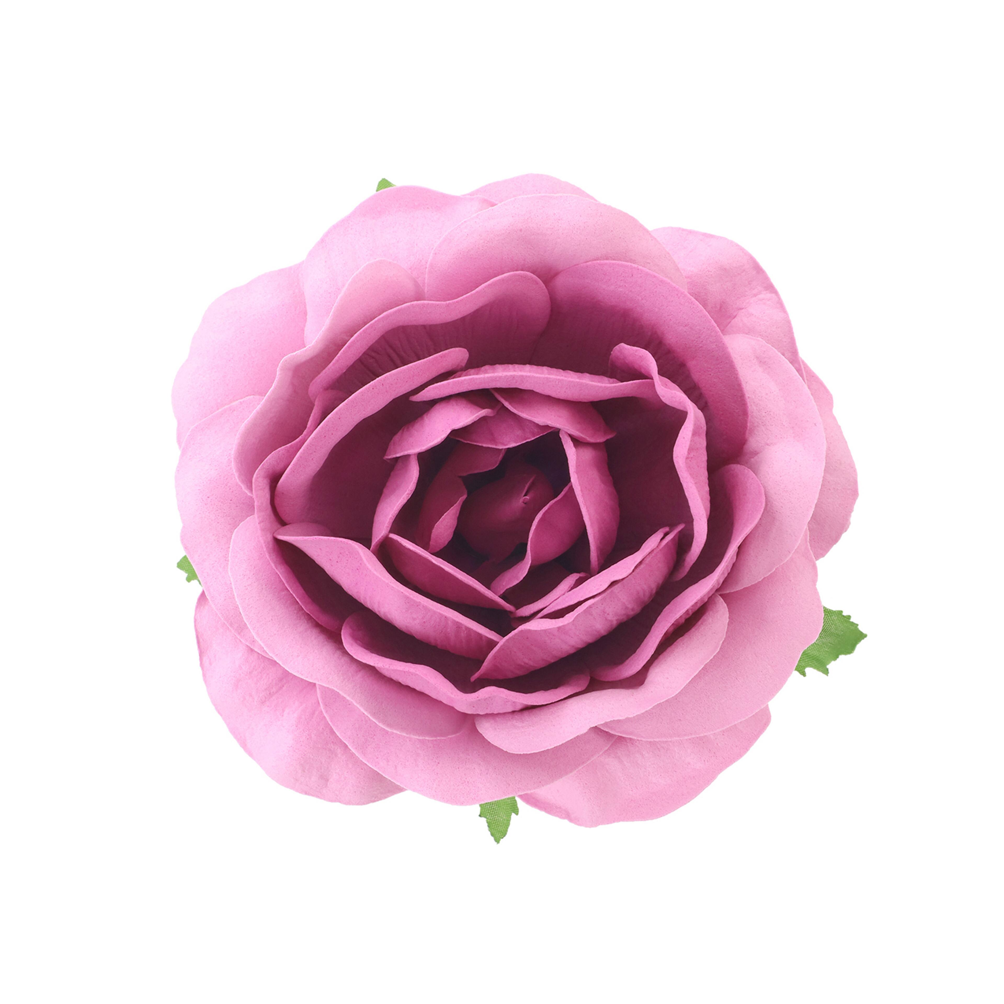 Rose d&#xE9;corative couleur rose fonc&#xE9; de 11,4&#xA0;cm d&#x2019;Ashland