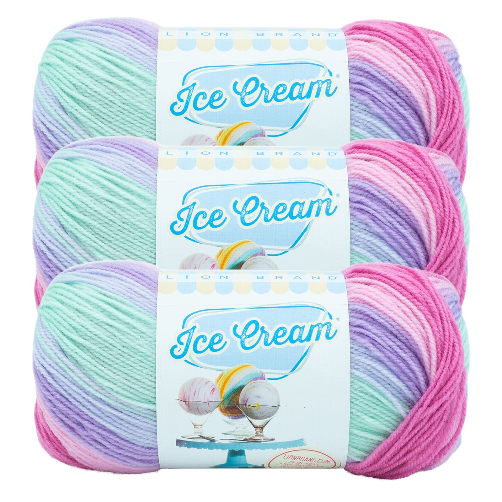 3 Pack Lion Brand&#xAE; Ice Cream&#xAE; Yarn