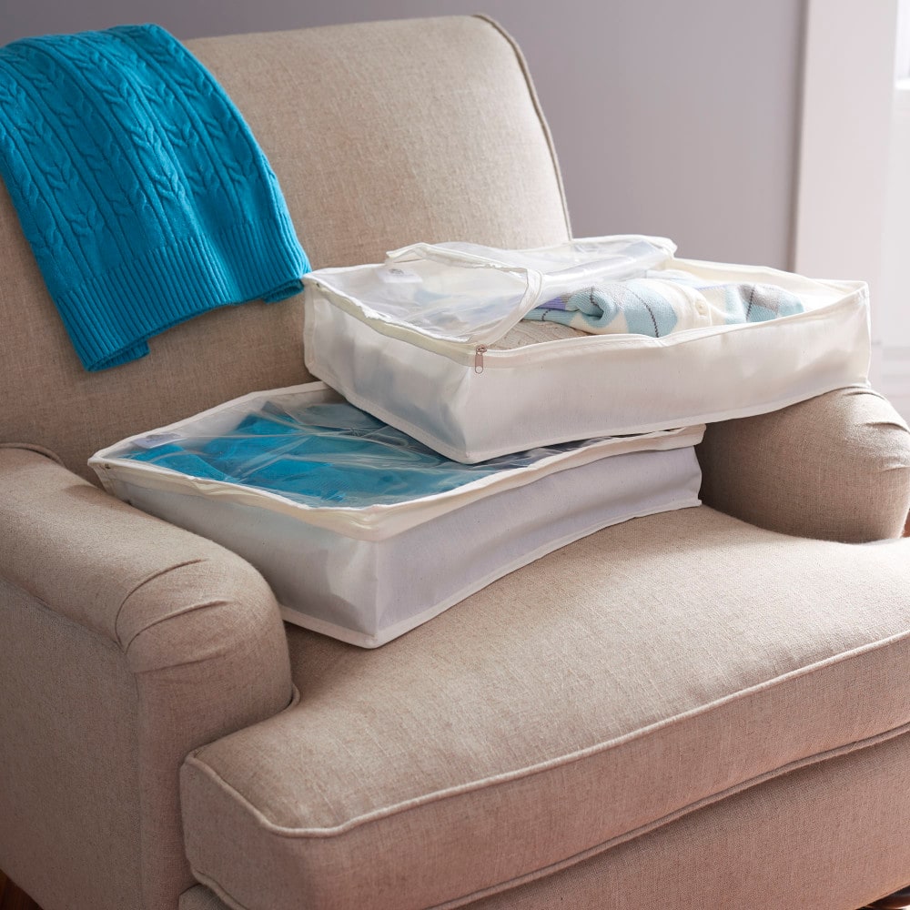 Household Essentials 15&#x22; Lightweight Canvas Sweater Bags, 2ct.