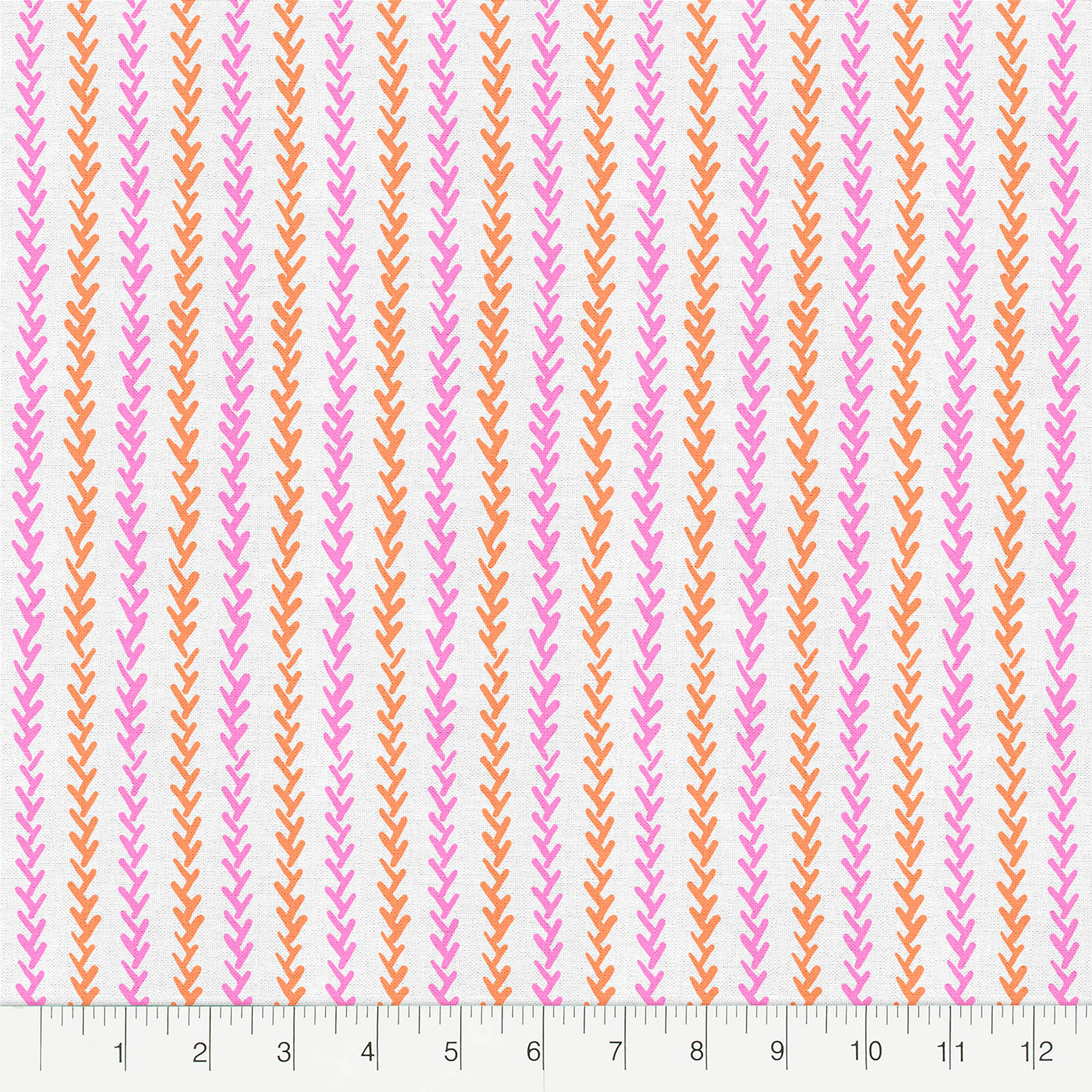 Madcap Cottage Prints Charming Pink Vine Stripe Cotton Fabric