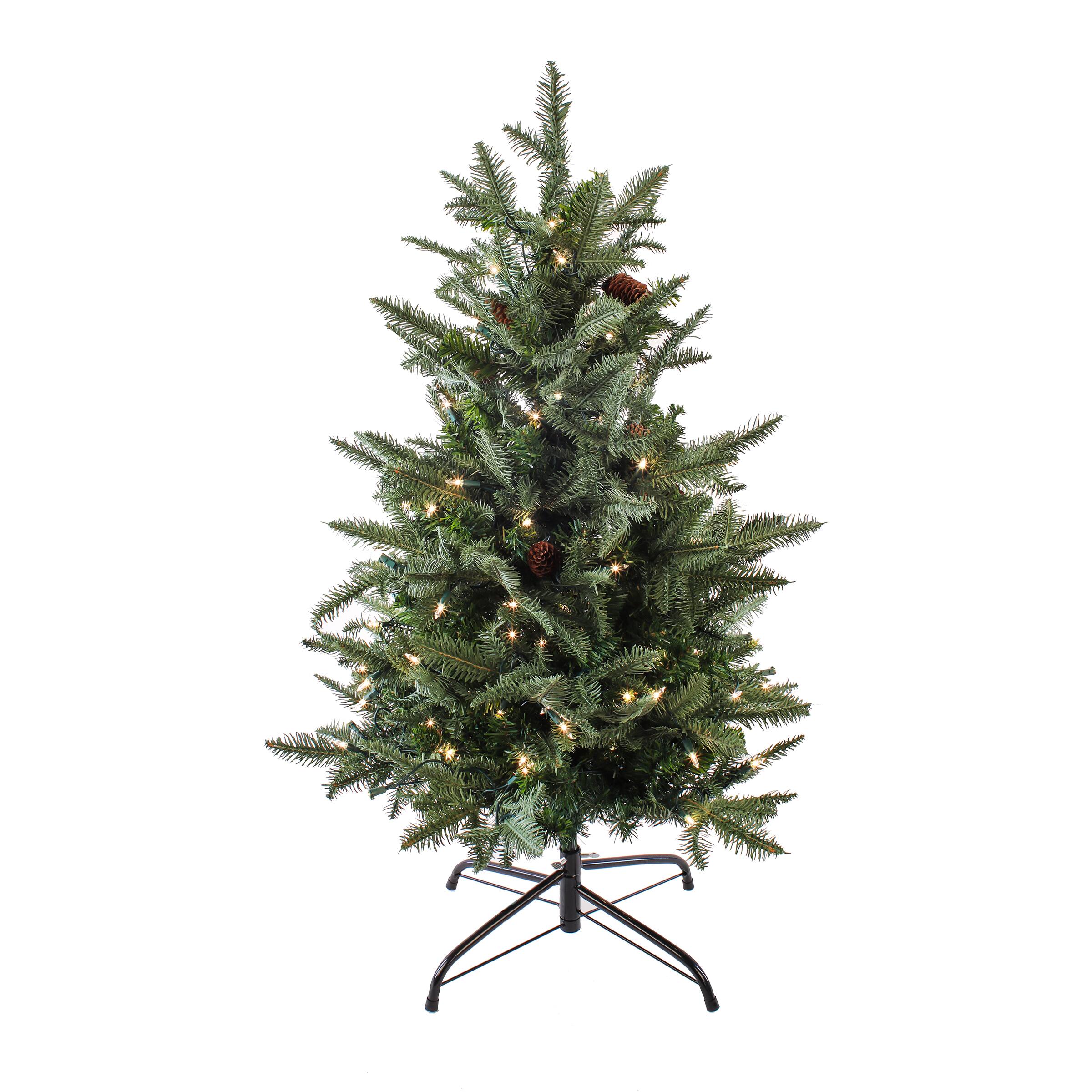 3ft. Pre-Lit Evergreen Pathway Artificial Christmas Tree, Clear Lights