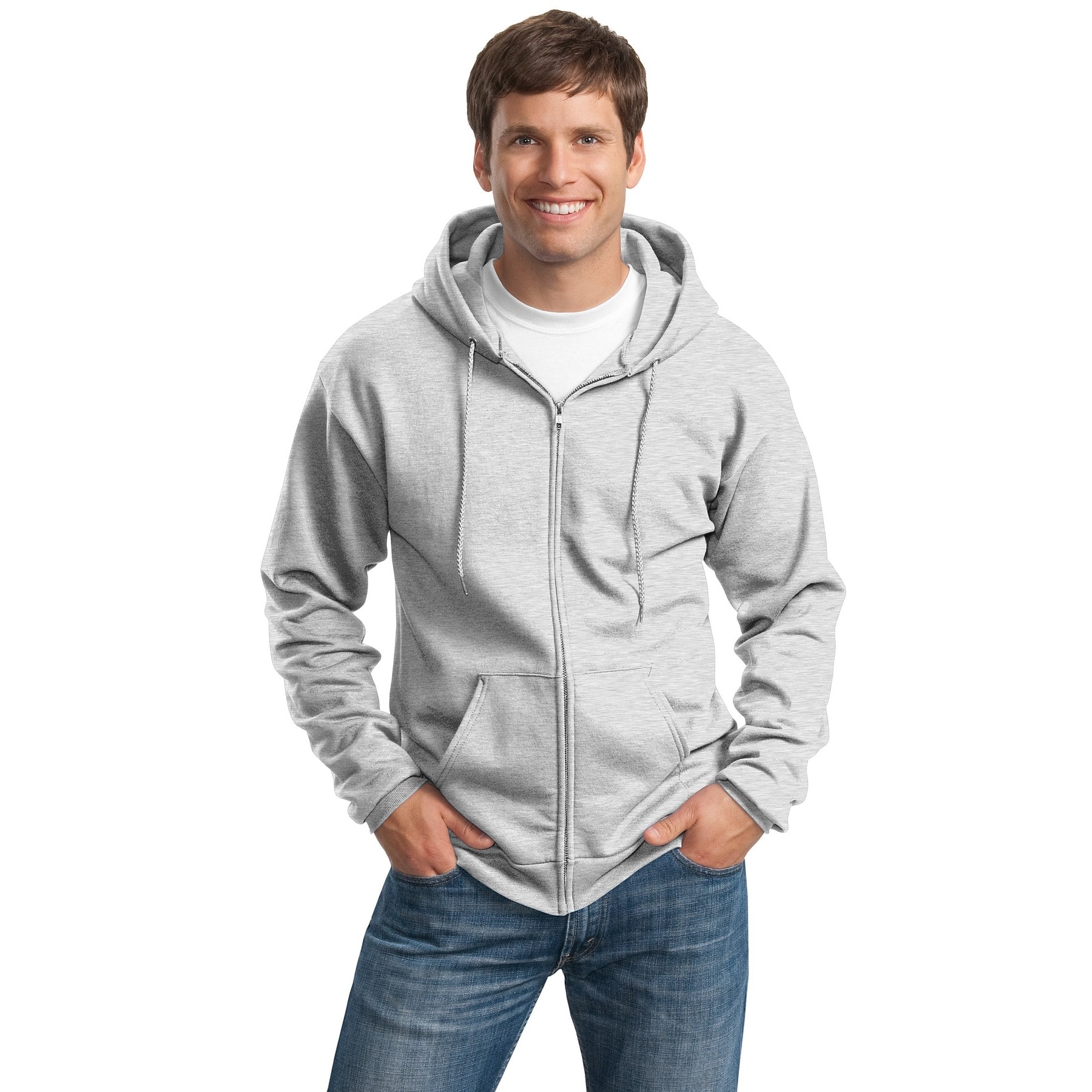 Port & Company® Tall Essential Fleece Full-Zip Hooded Sweatshirt