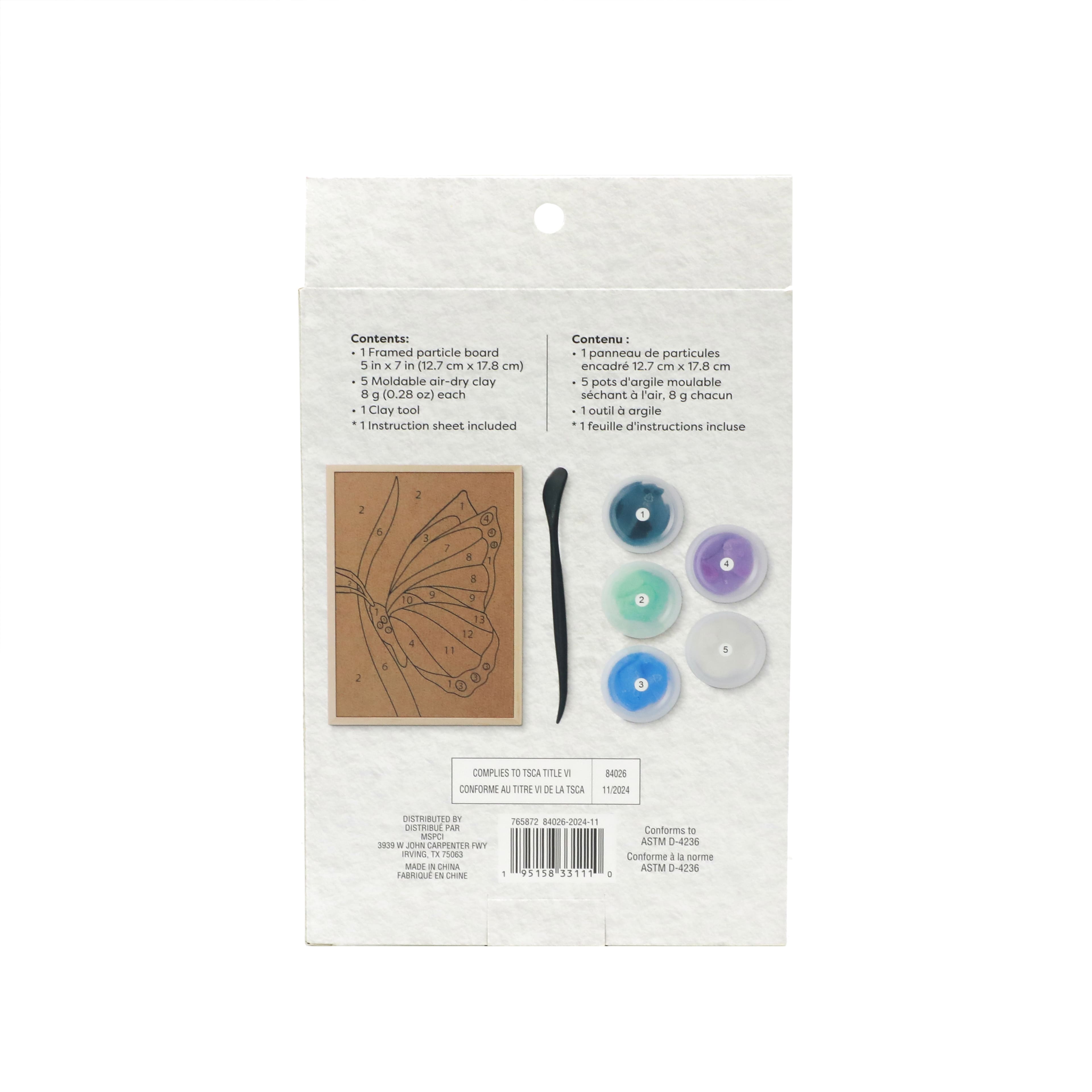 Butterfly Clay-by-Number Kit by Artist&#x27;s Loft&#xAE;