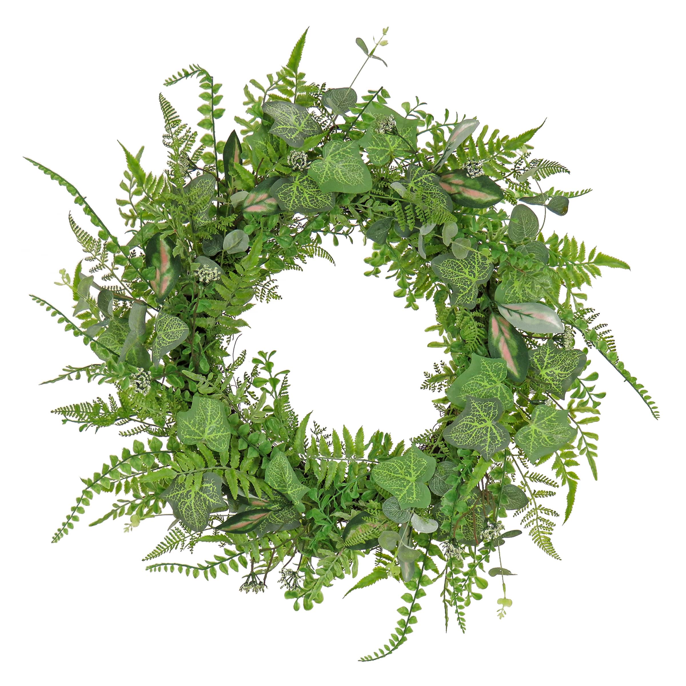 26" Mixed Leaf Greenery Wreath