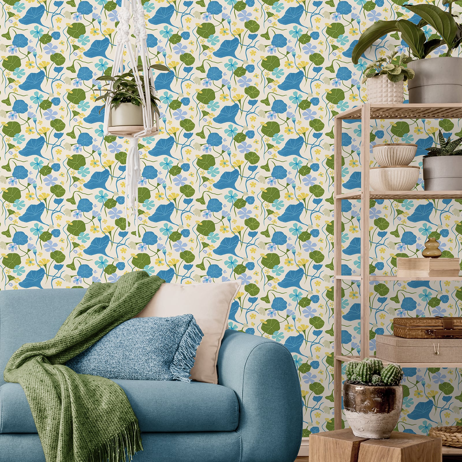 Elana Gabrielle Nasturtiums Floral Peel & Stick Wallpaper