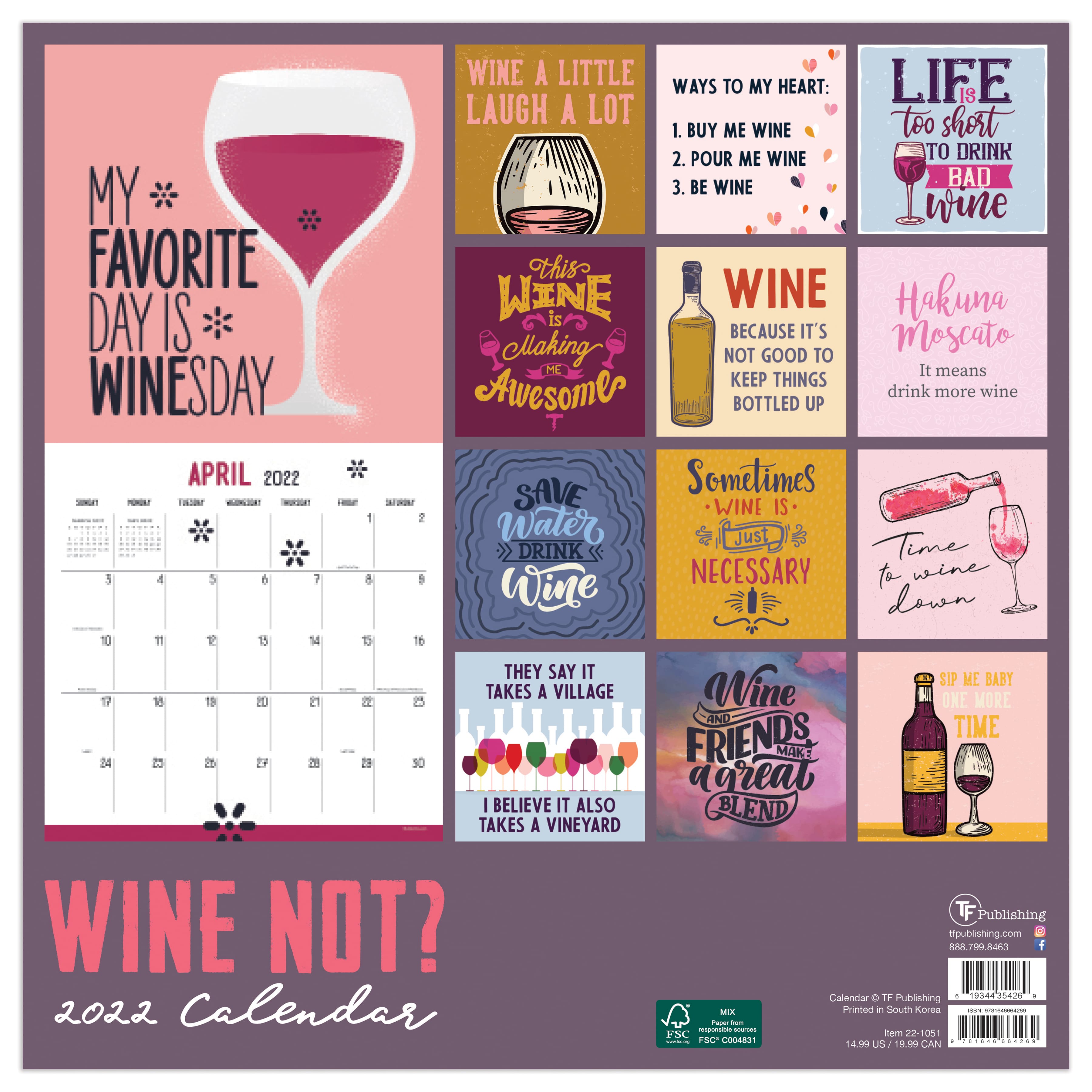 2022 Wine Not? Wall Calendar | Michaels