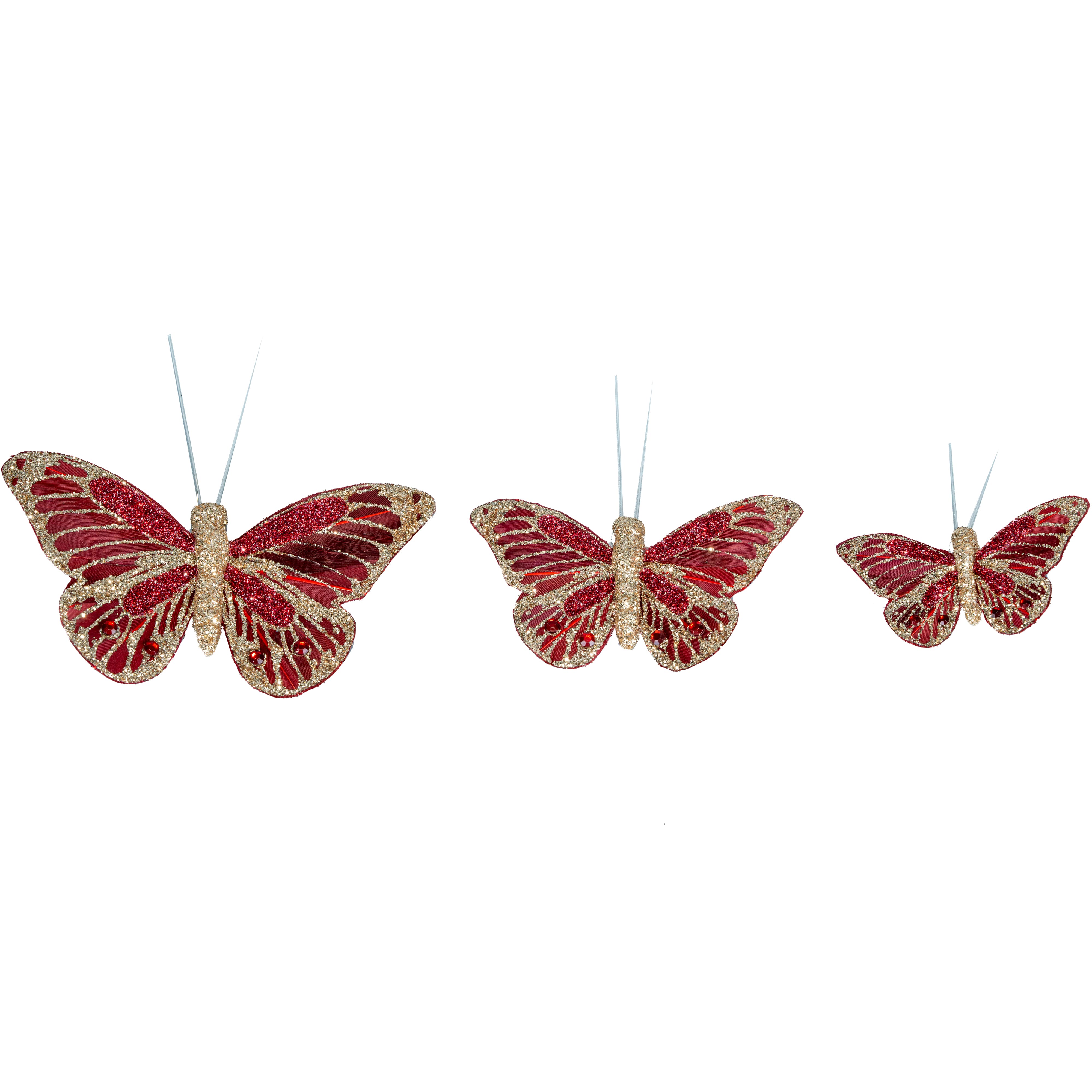 Feather Butterfly with Gold Glitter Set by Ashland&#xAE;