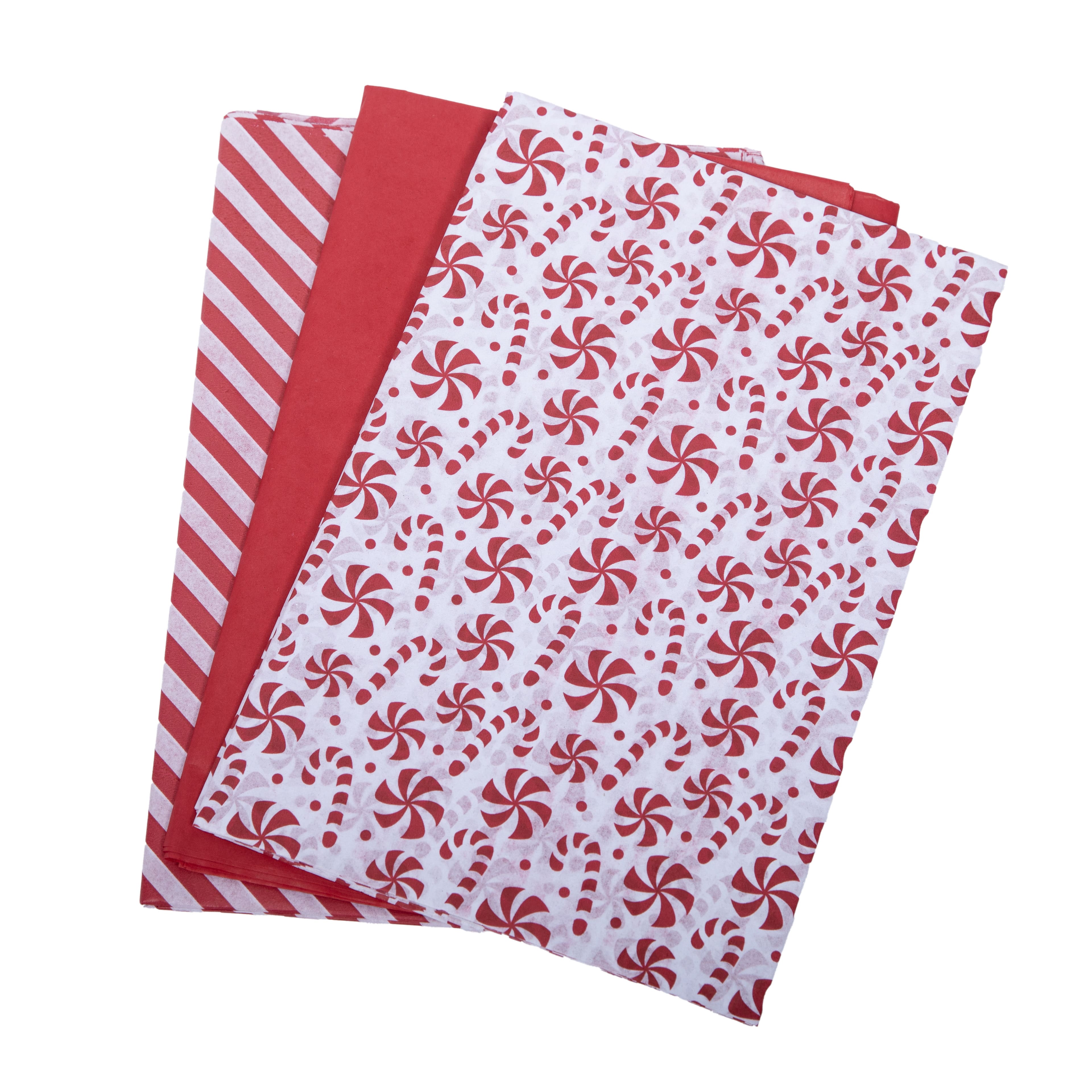 Red Peppermint Christmas Tissue Paper, 36ct. by Celebrate It&#x2122;