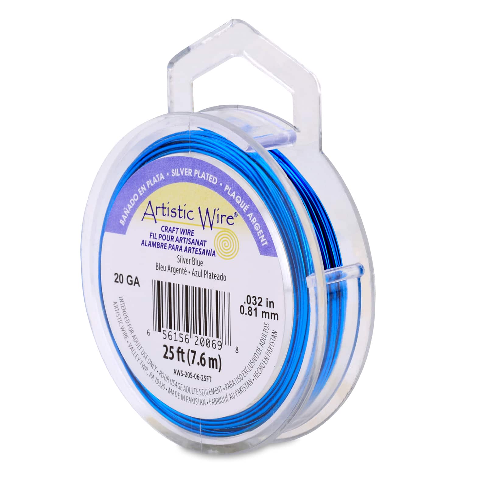 Artistic Wire® 20 Gauge Silver Plated Tarnish Resistant Colored Copper Craft Wire, 25ft.