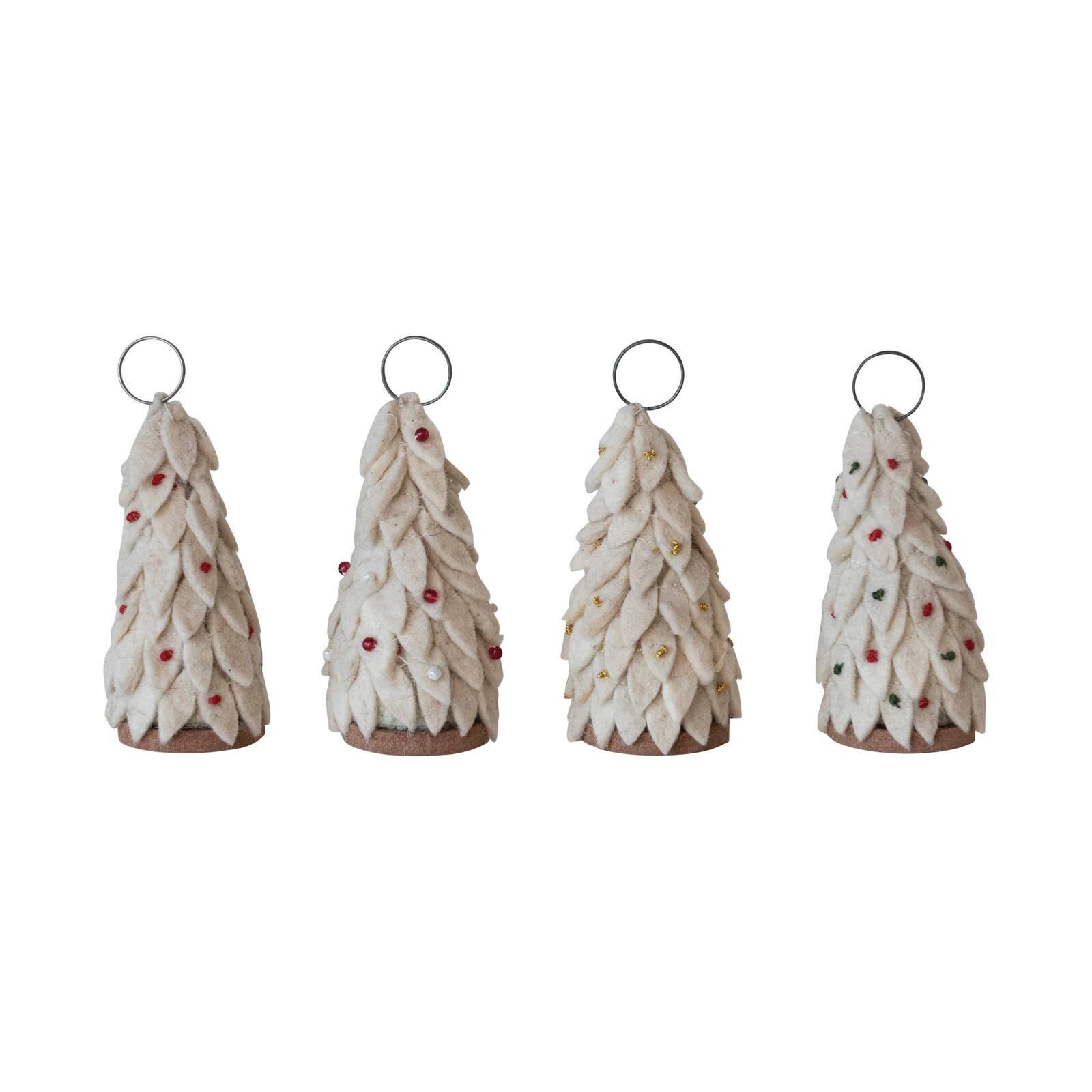 Hello Honey® Felt Wool Christmas Tree Place Card & Photo Holder Set