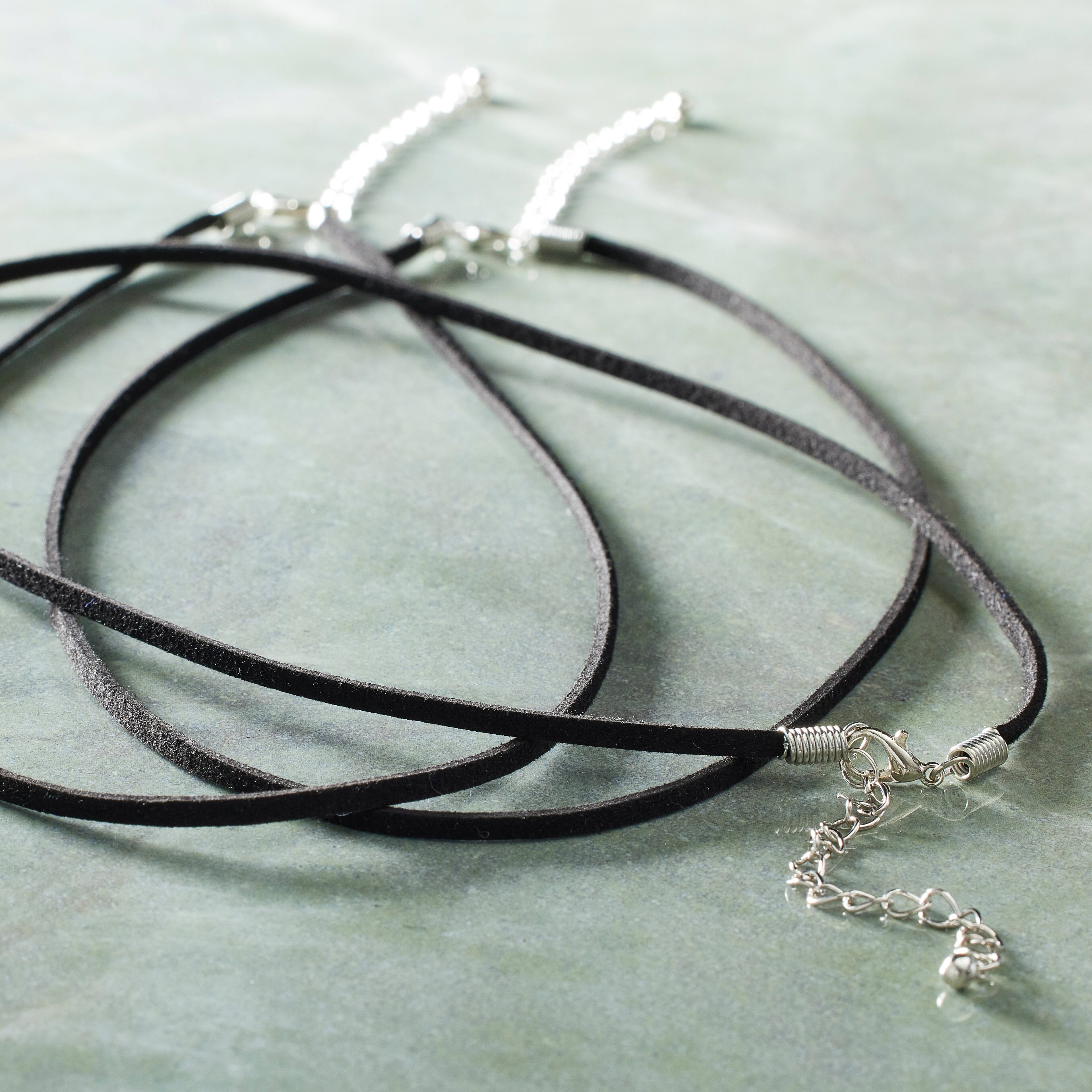 12 Packs: 3 ct. (36 total) Black Suede Cording Necklace by Bead Landing™